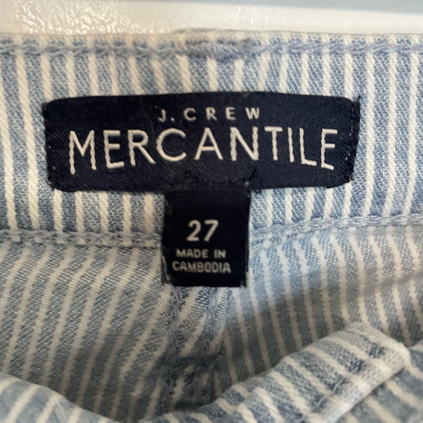 J.Crew J Crew Mercantile Striped Pants 27 Womens Career Skinny Size 28" / US 6 / IT 42 - 4 Thumbnail