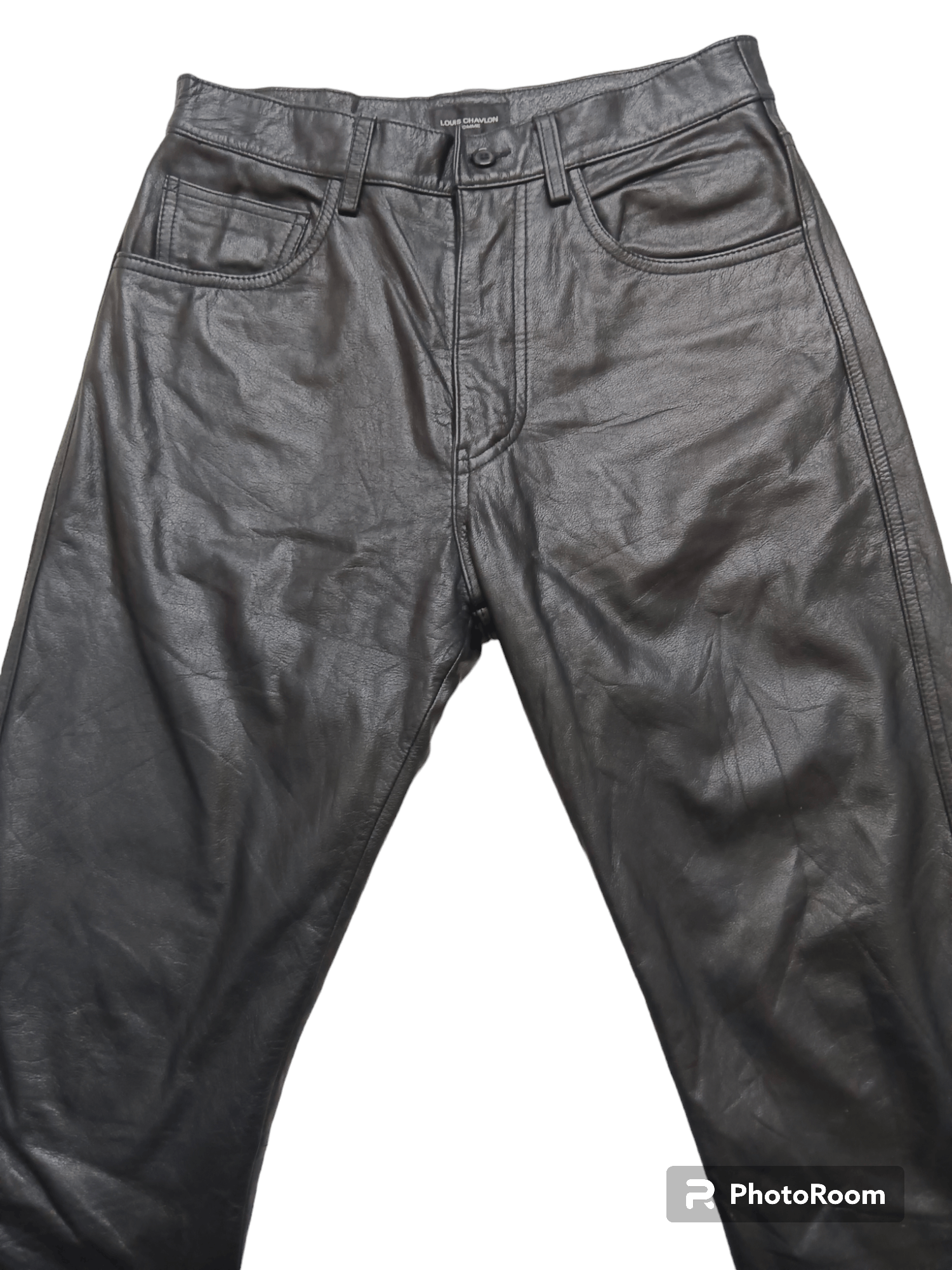 Louis Philippe Louis Chavlon Genuine Leather Pants Size US 28 / EU 44 - 2 Thumbnail