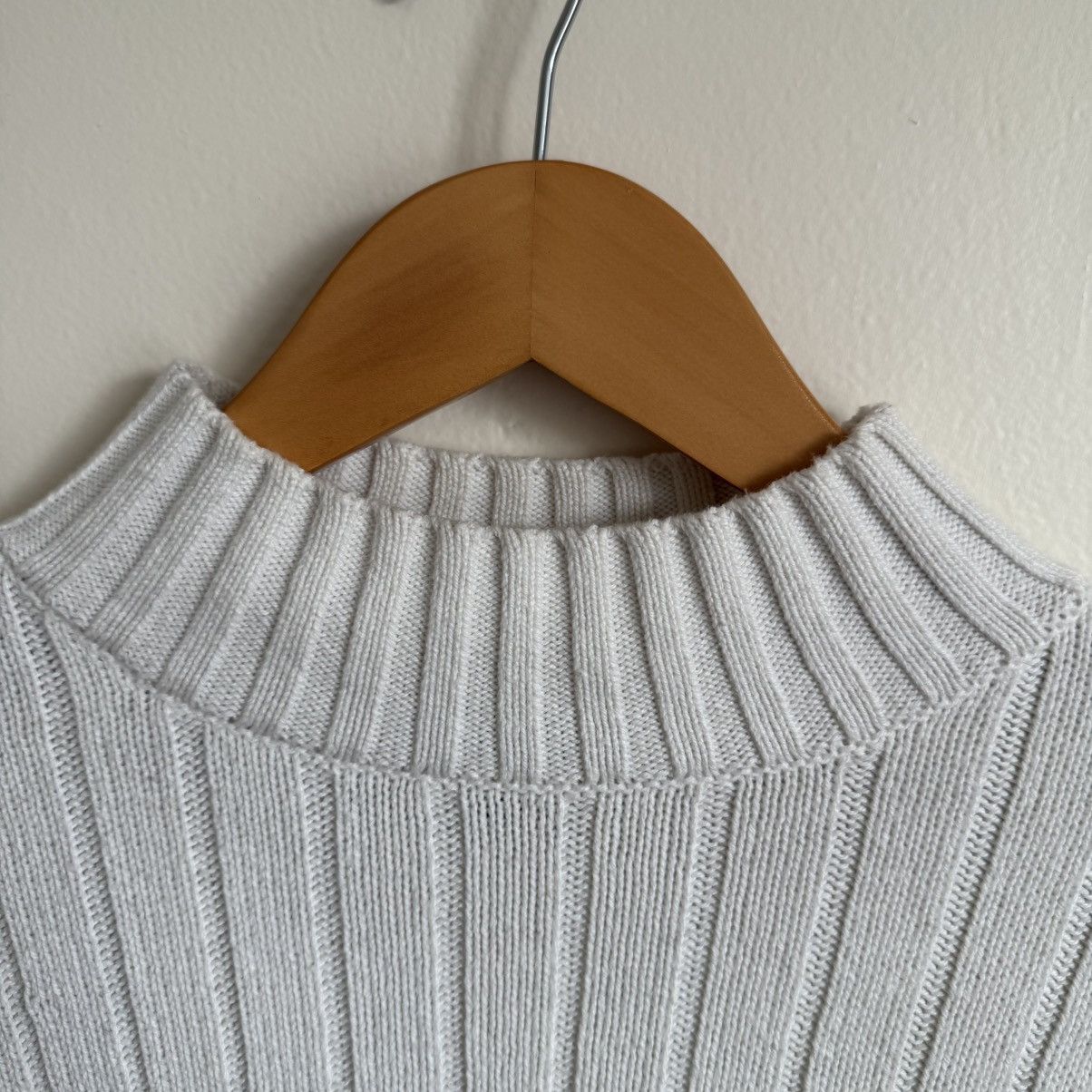 Kendall And Kylie Kendall & Kylie Ribbed Cropped Sweater XS Mock Neck Pullover Size XS / US 0-2 / IT 36-38 - 5 Thumbnail
