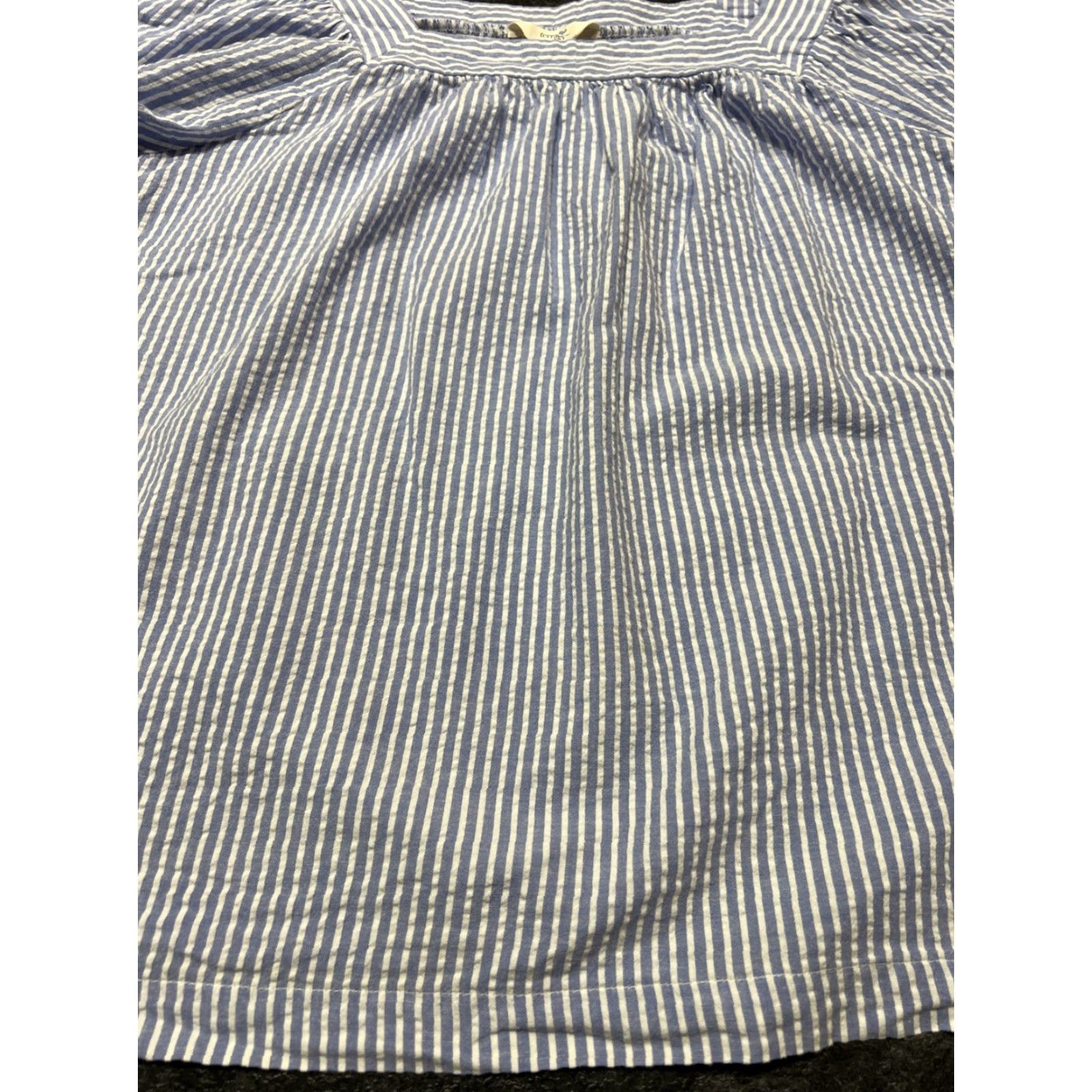 Vintage Terra & Sky Women’s Plus Size 2X Blouse Cotton Long Sleeve Square Neck Striped Casual Shirt Size XXL / US 16-18 / IT 52-54 - 5 Thumbnail