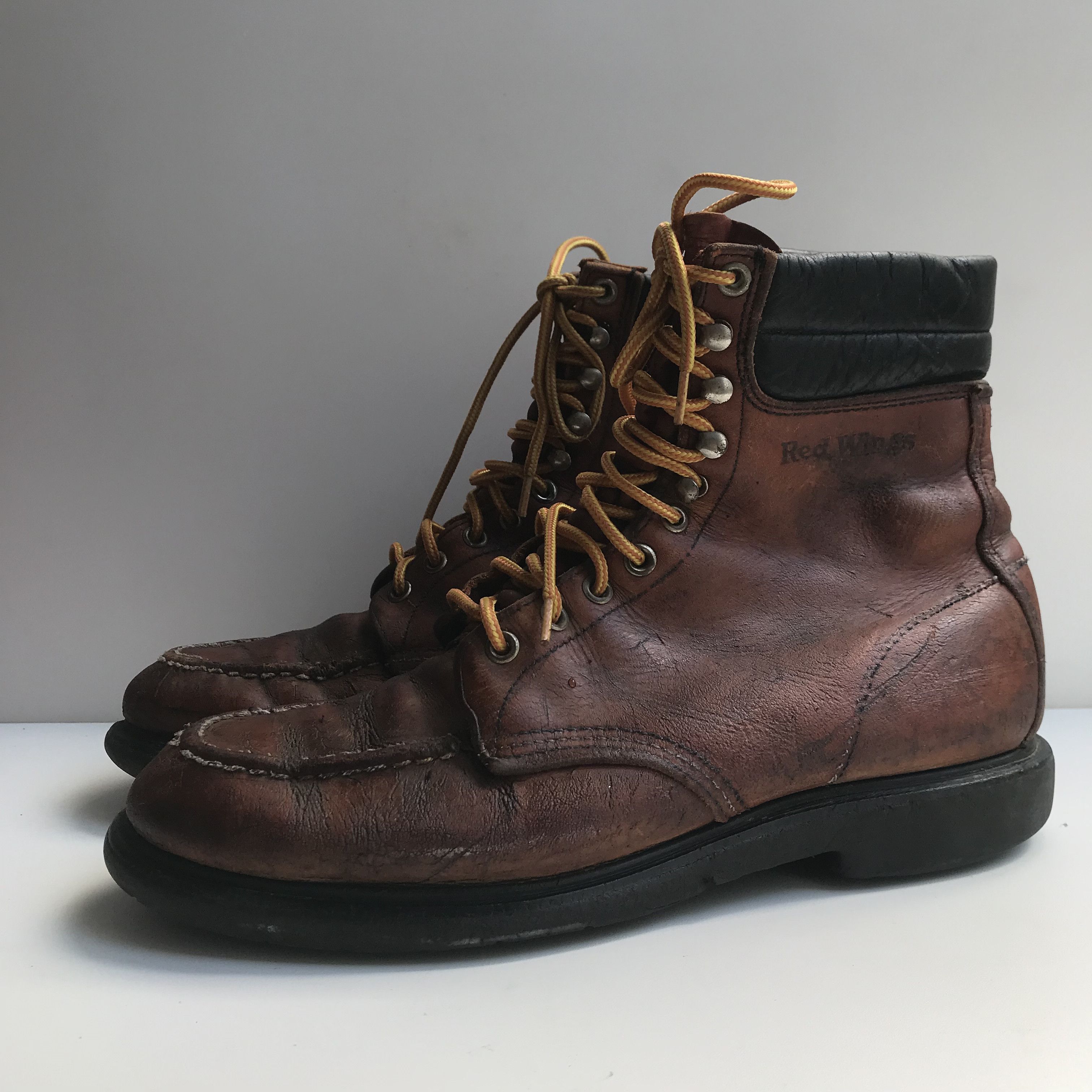 Red Wing Vintage Red Wing 204 Leather SuperSole Moc Toe Ankle Boots Size US 10 / EU 43 - 3 Thumbnail
