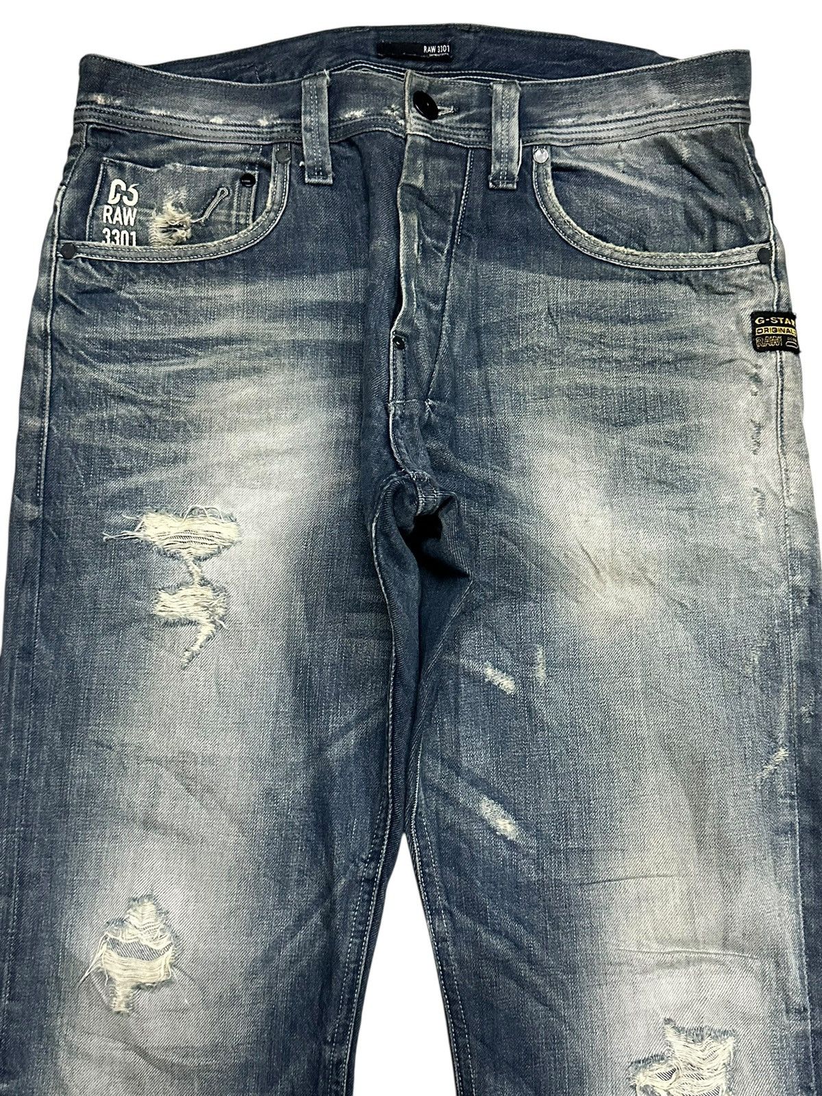 G-Star G Star Vintage Distressed Baggy Loose Style & Faded Wash Size US 32 / EU 48 - 3 Thumbnail