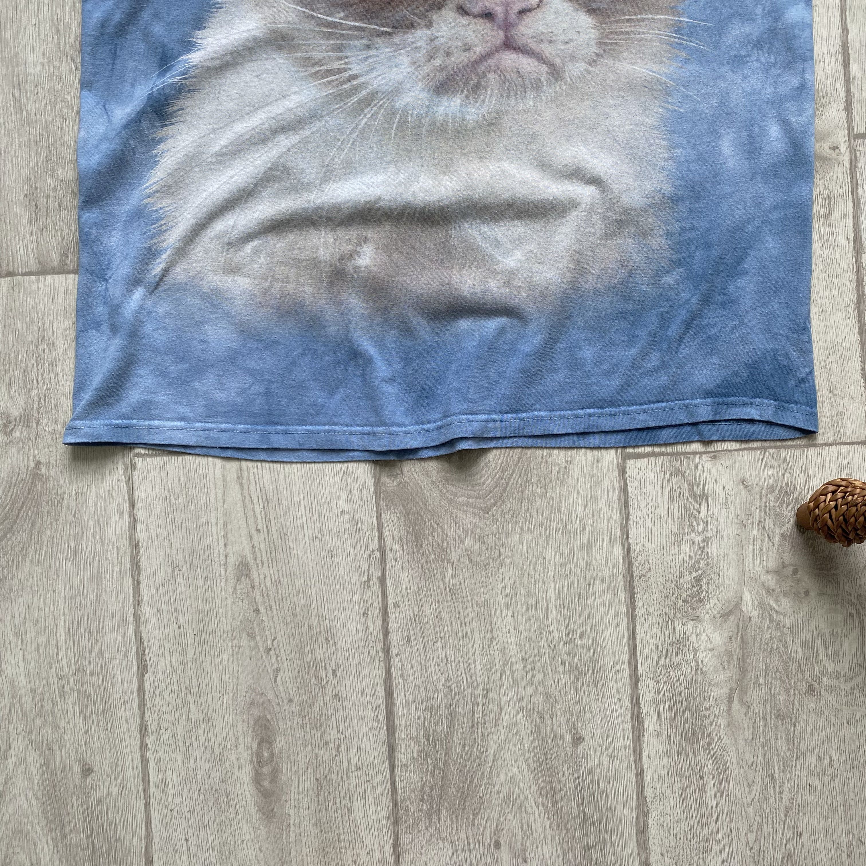 Vintage 🐈‍⬛Vintage 90s Animal Cat Overprint Tee Tie dye Mountain Size US L / EU 52-54 / 3 - 3 Thumbnail