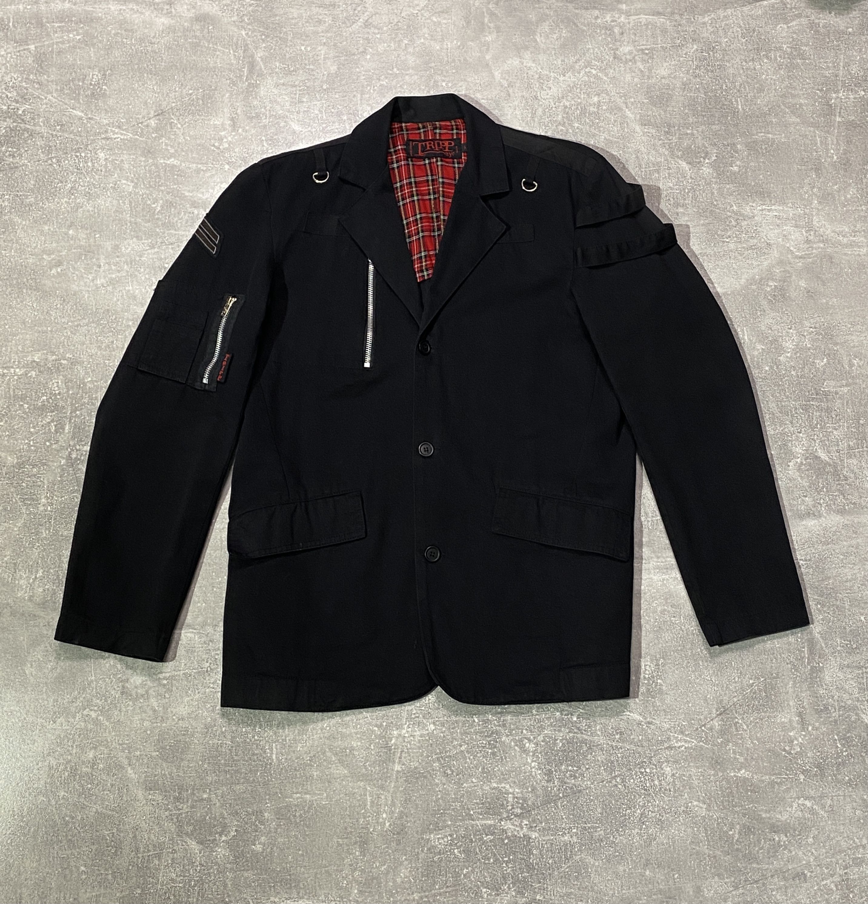 Tripp NYC Vintage 90s Tripp NYC Rave Gothic Blazer Jacket Made in USA Size US L / EU 52-54 / 3 - 1 Thumbnail