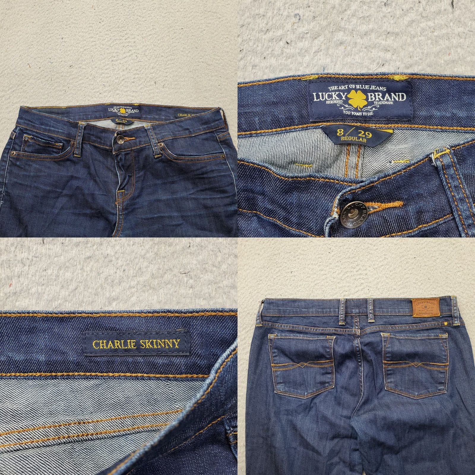 Lucky Brand Lucky Brand Jeans Womens 8 Blue Denim Regular Fit Streetwear Charlie Skinny 8 Size 30" / US 8 / IT 44 - 8 Thumbnail