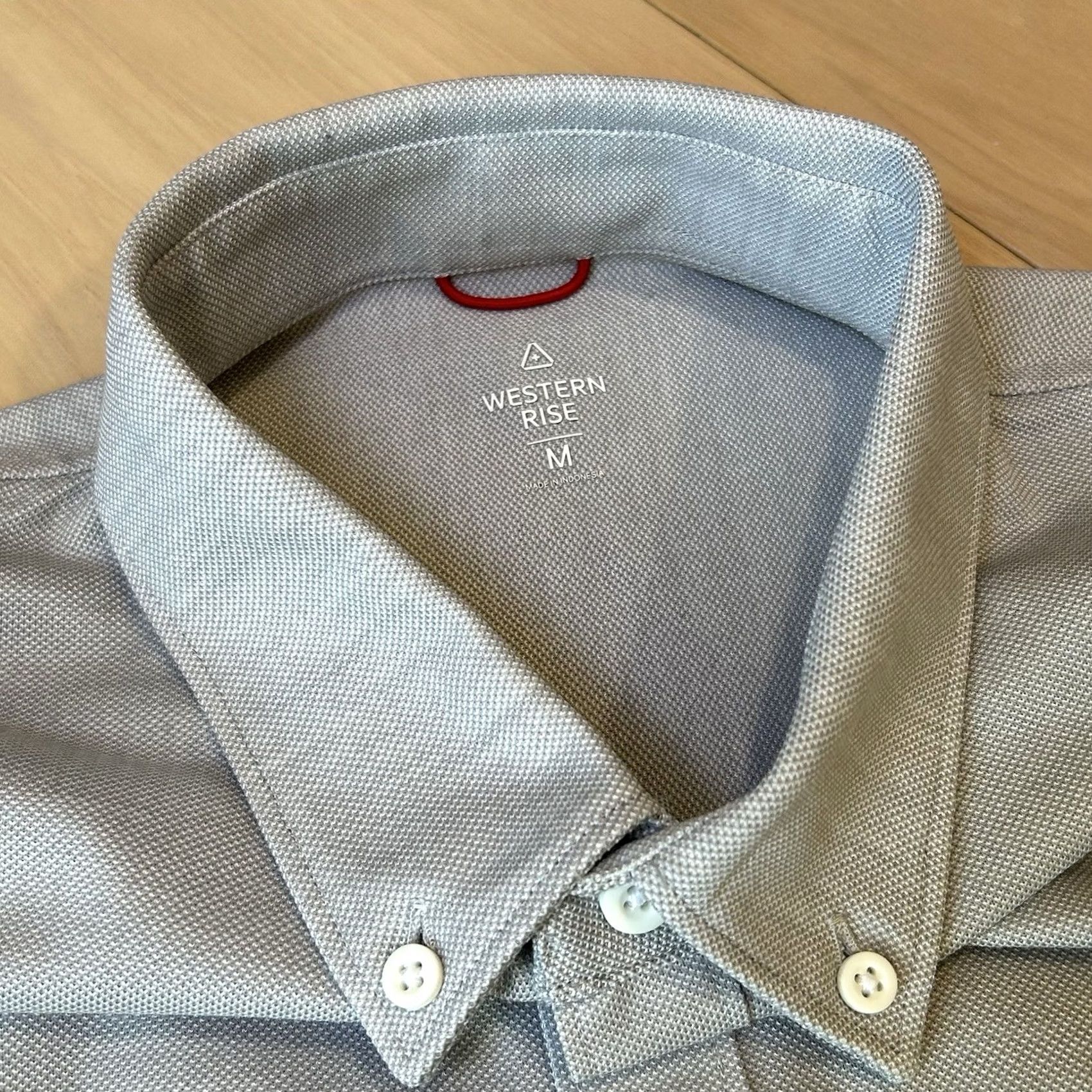 Vintage Western Rise Shirt Mens M Light Gray Jersey Knit Button Repair Men Size US M / EU 48-50 / 2 - 7 Thumbnail