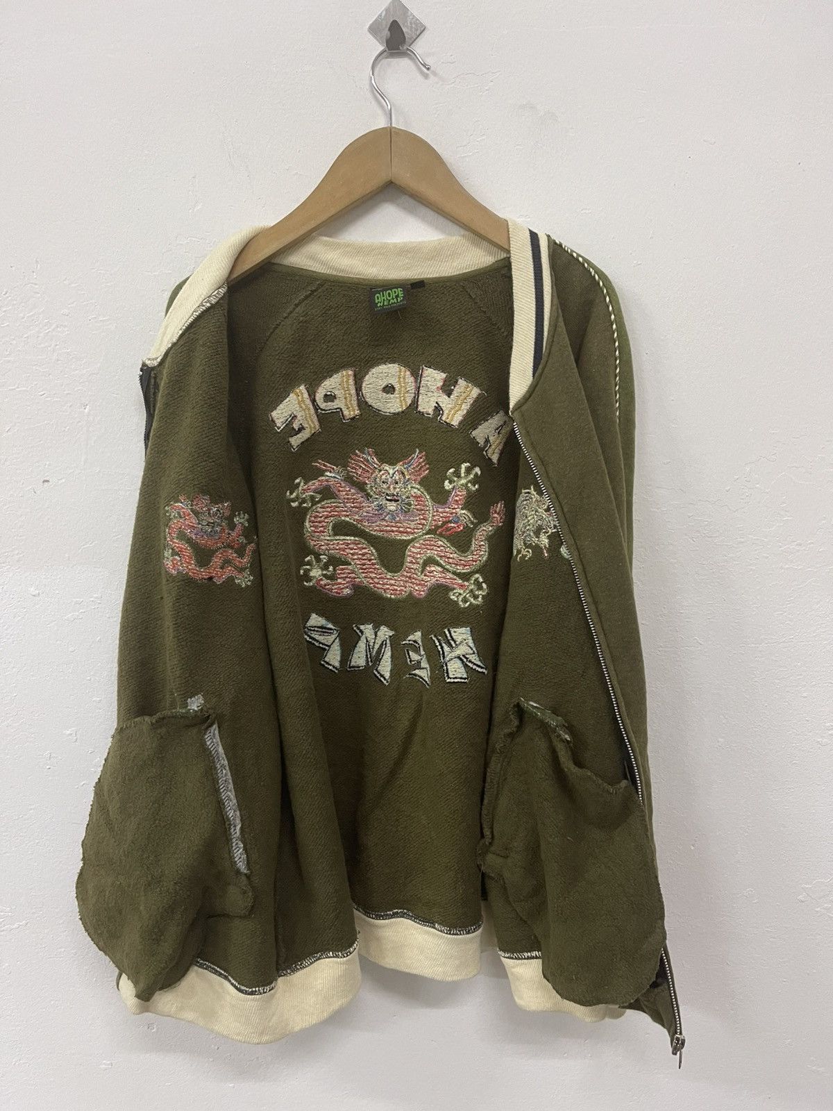Japanese Brand A Hope Hemp Dragon Embroidery Jacket Size US M / EU 48-50 / 2 - 3 Thumbnail