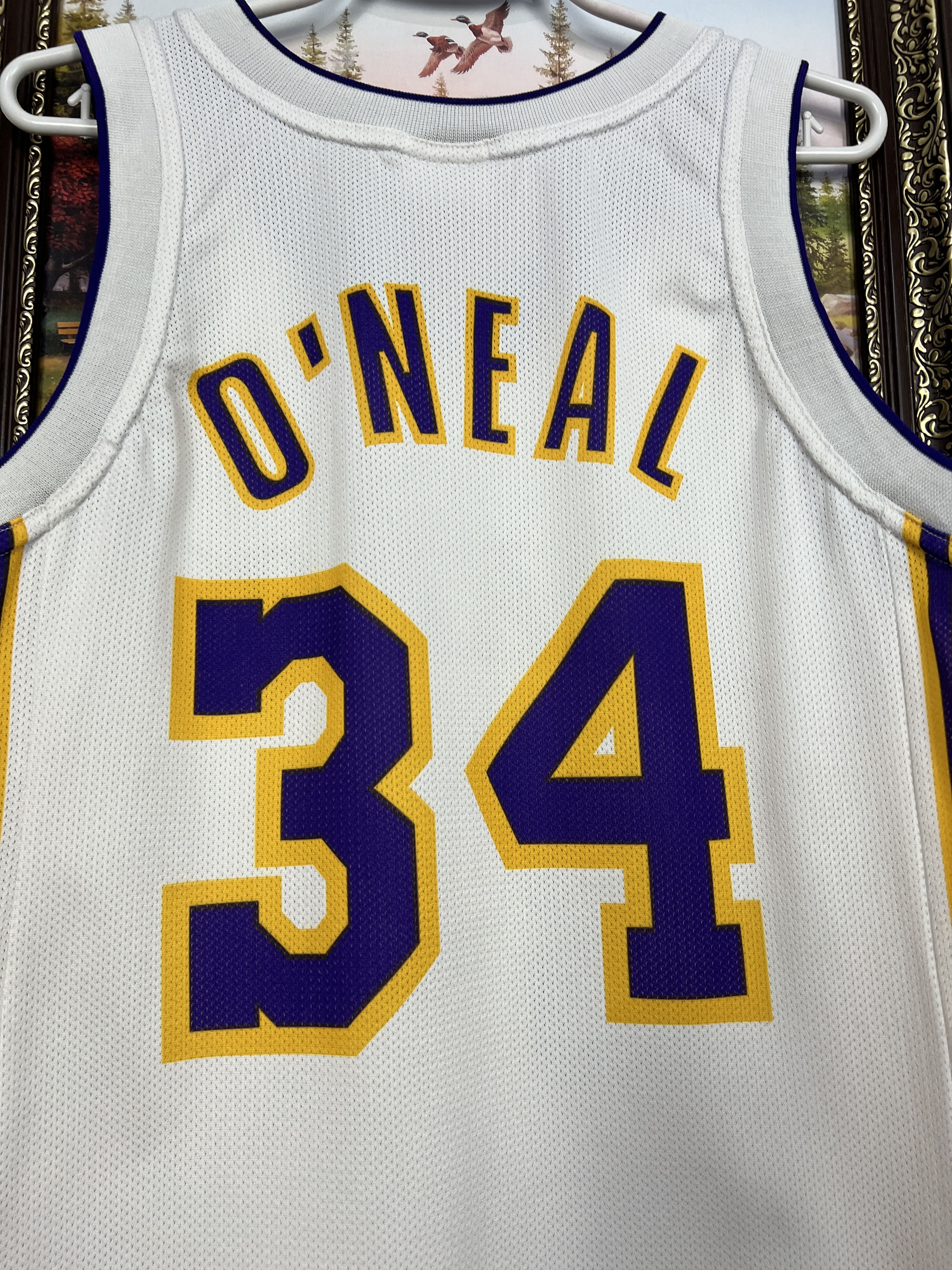 Champion Vintage 90's Los Angeles Lakers NBA #34 O'Neal Jersey Rare Size US S / EU 44-46 / 1 - 9 Thumbnail