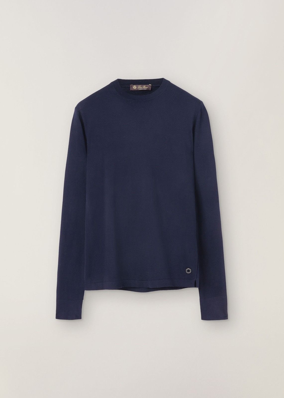 Loro Piana o1srvl11e0825 FAI4415 Long-sleeved Roundneck Sweater in Blue Size S / US 4 / IT 40 - 1 Thumbnail