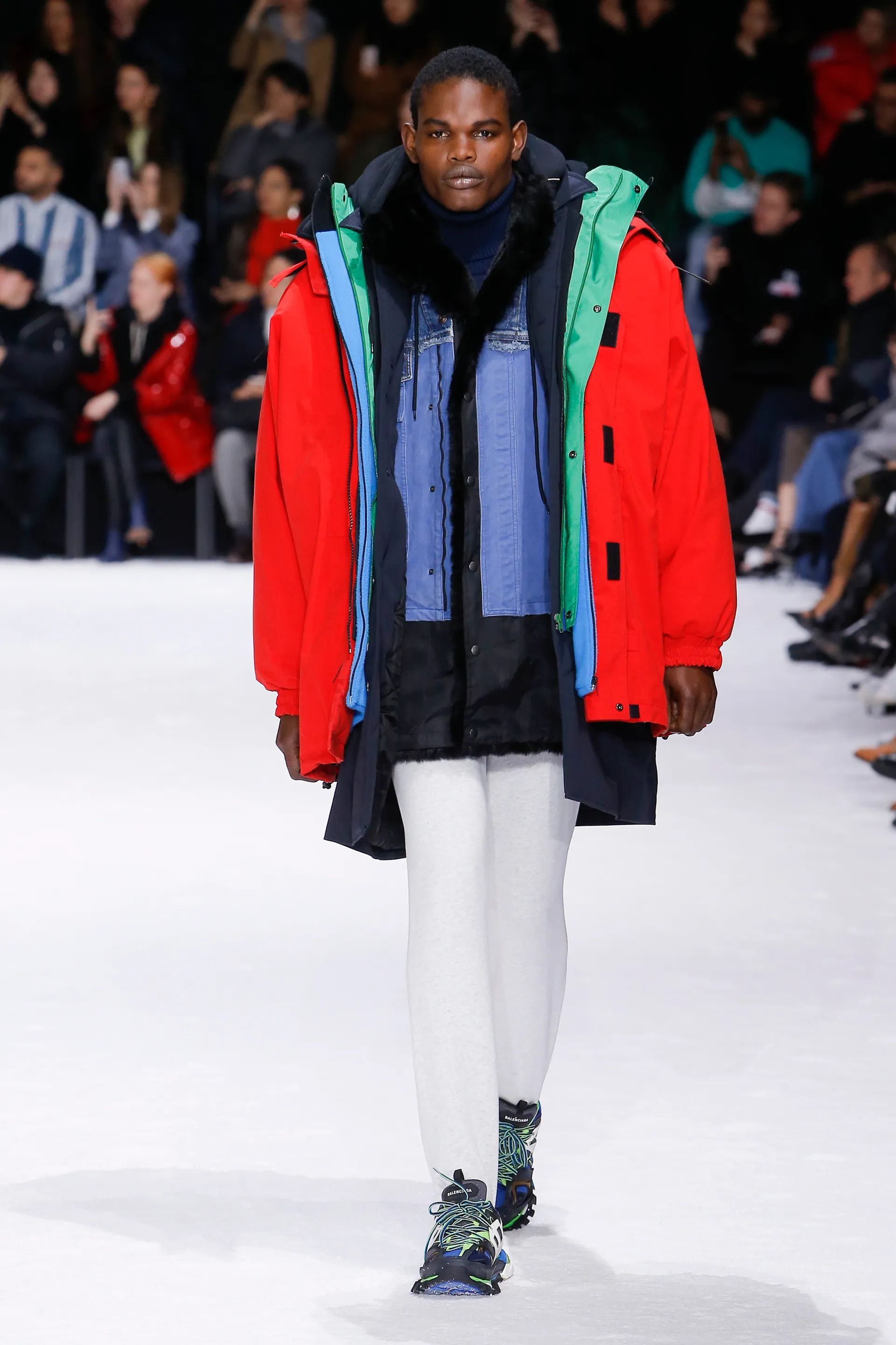 Balenciaga W18 Red 7 Layer Parka Grailed