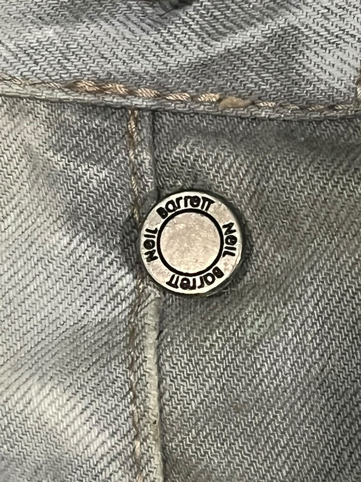 Vintage Italian Neil Barrett Distressed Button Fly Mud Jeans