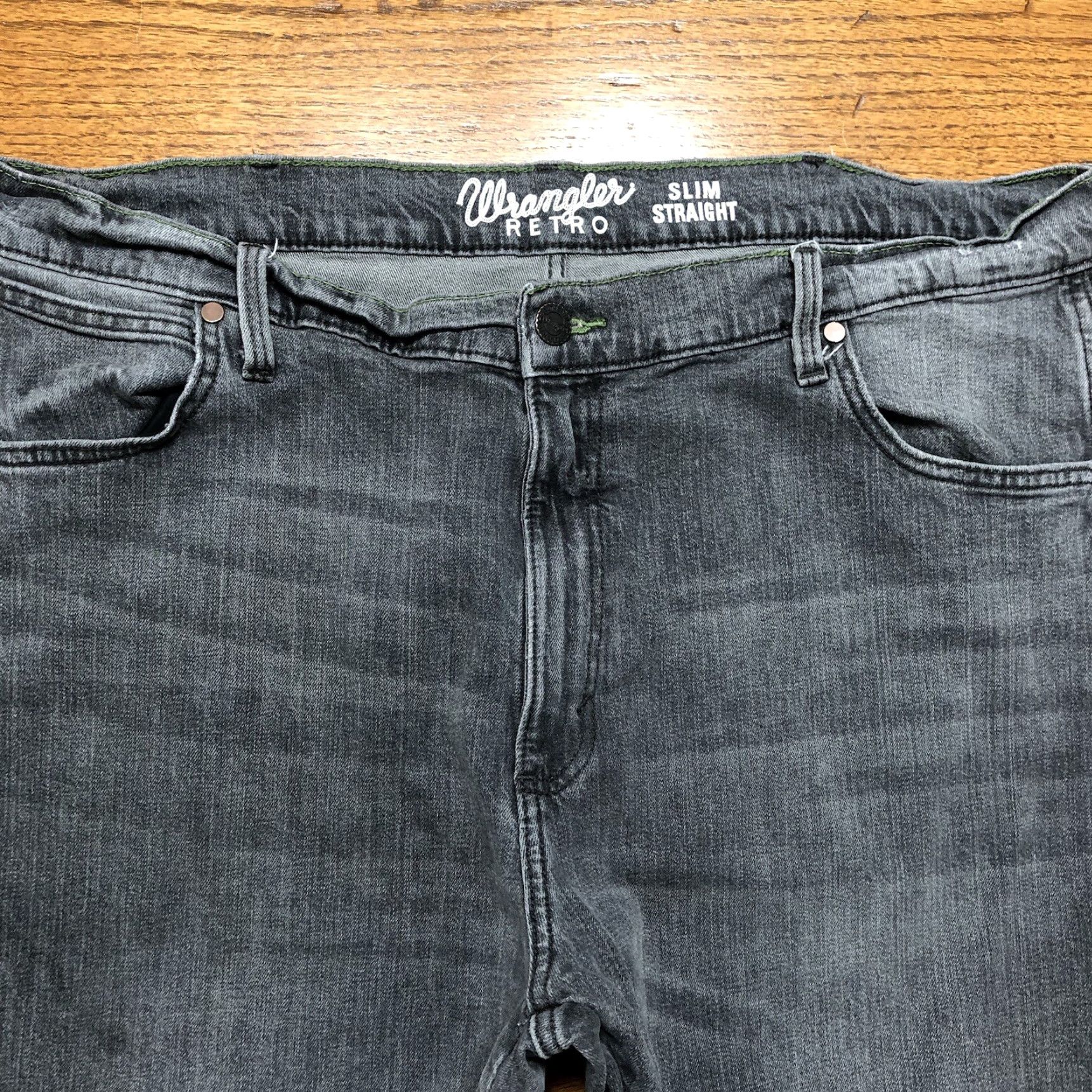 Wrangler Wrangler Retro Slim Straight Jeans Mens 42x32 Denim Gray Western Cowboy Southwestern USA Size US 42 / EU 58 - 4 Thumbnail