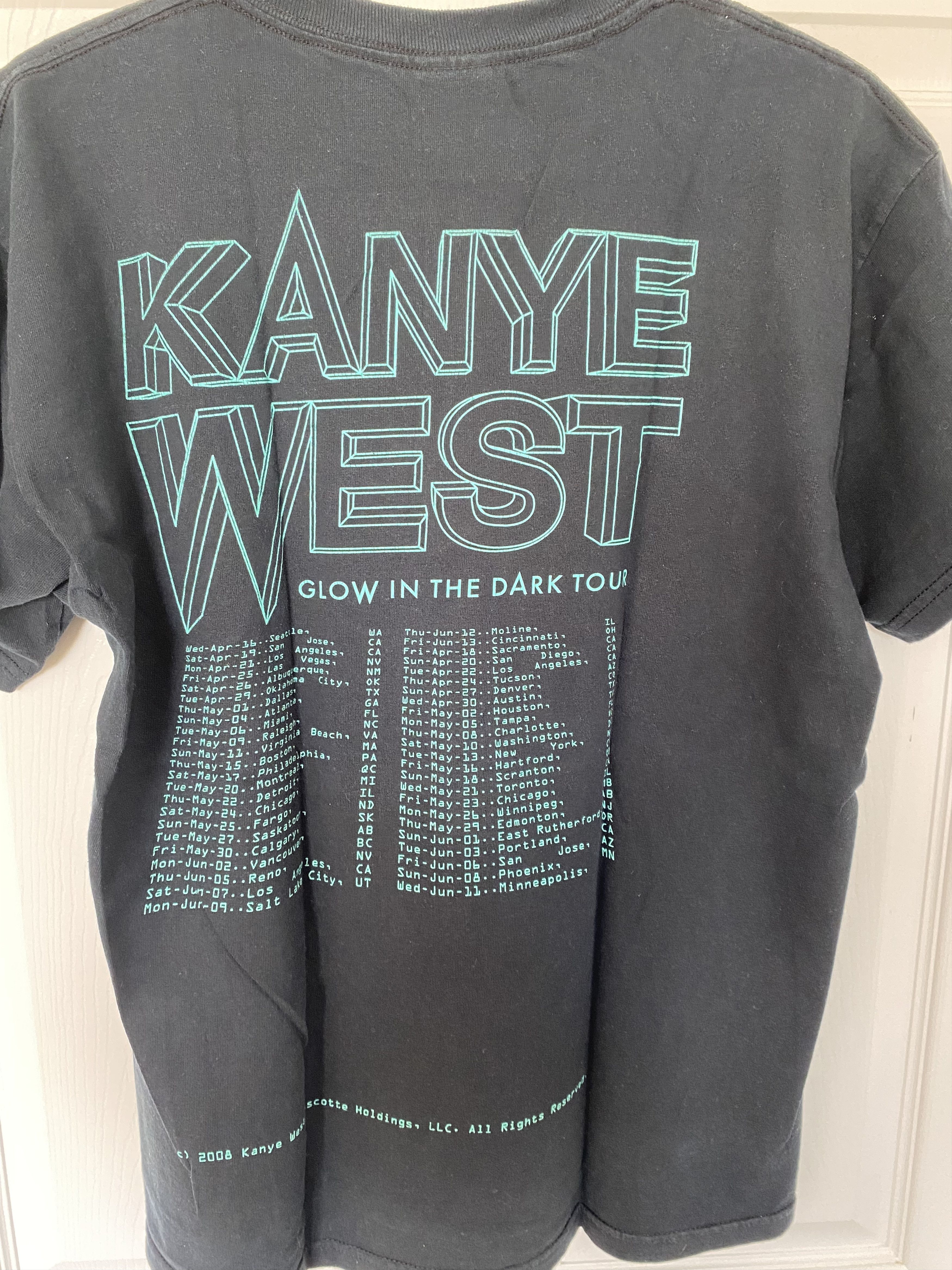 Kanye West OG Kanye West 2008 Glow In The Dark Tour Tee - Size M Size US M / EU 48-50 / 2 - 2 Thumbnail