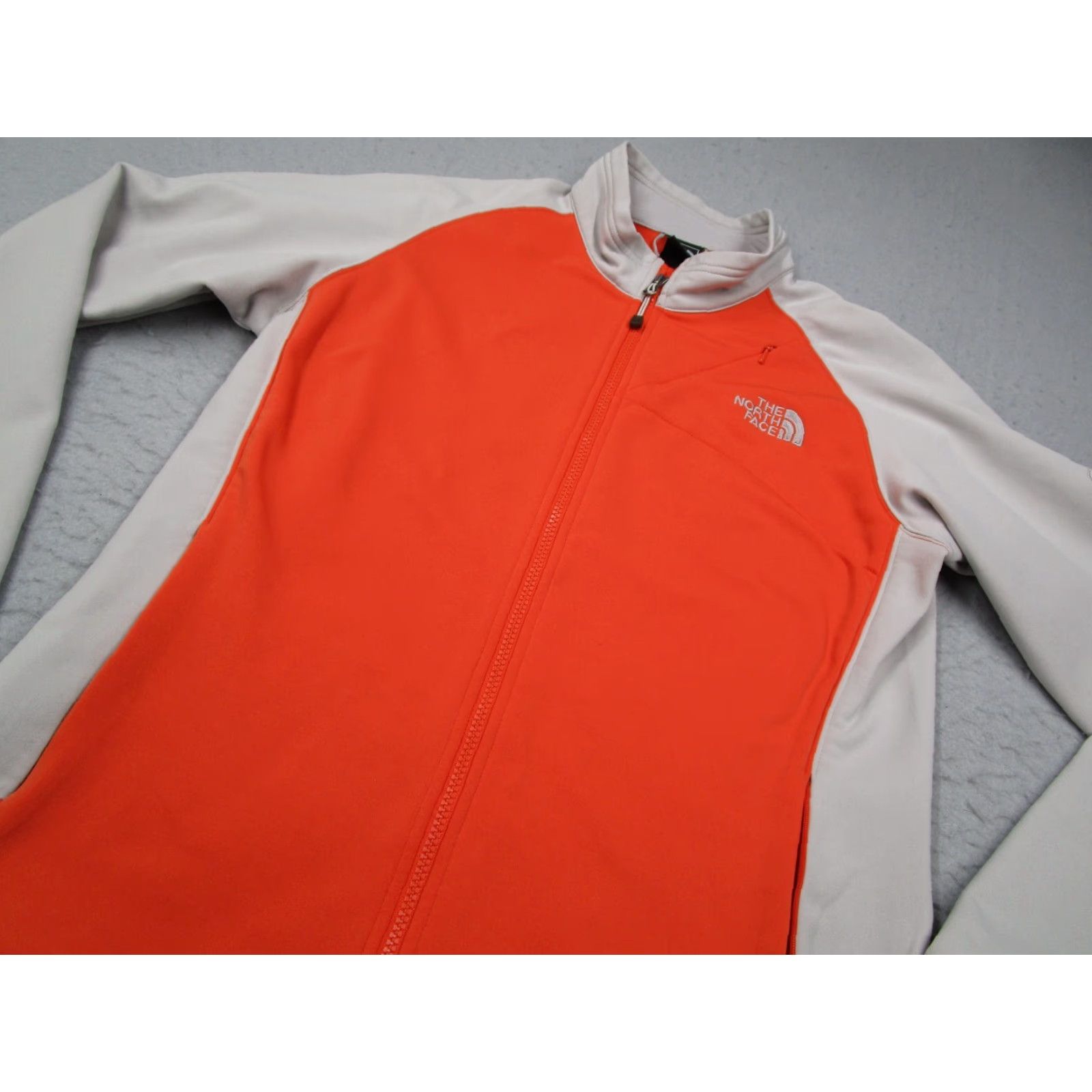 The North Face The North Face Jacket Women Large Orange Flight Series Full Zip TKA Stretch Pockets Logo Basic Jacket Fall Spring Winter Polyester Women Size L / US 10 / IT 46 - 2 Thumbnail