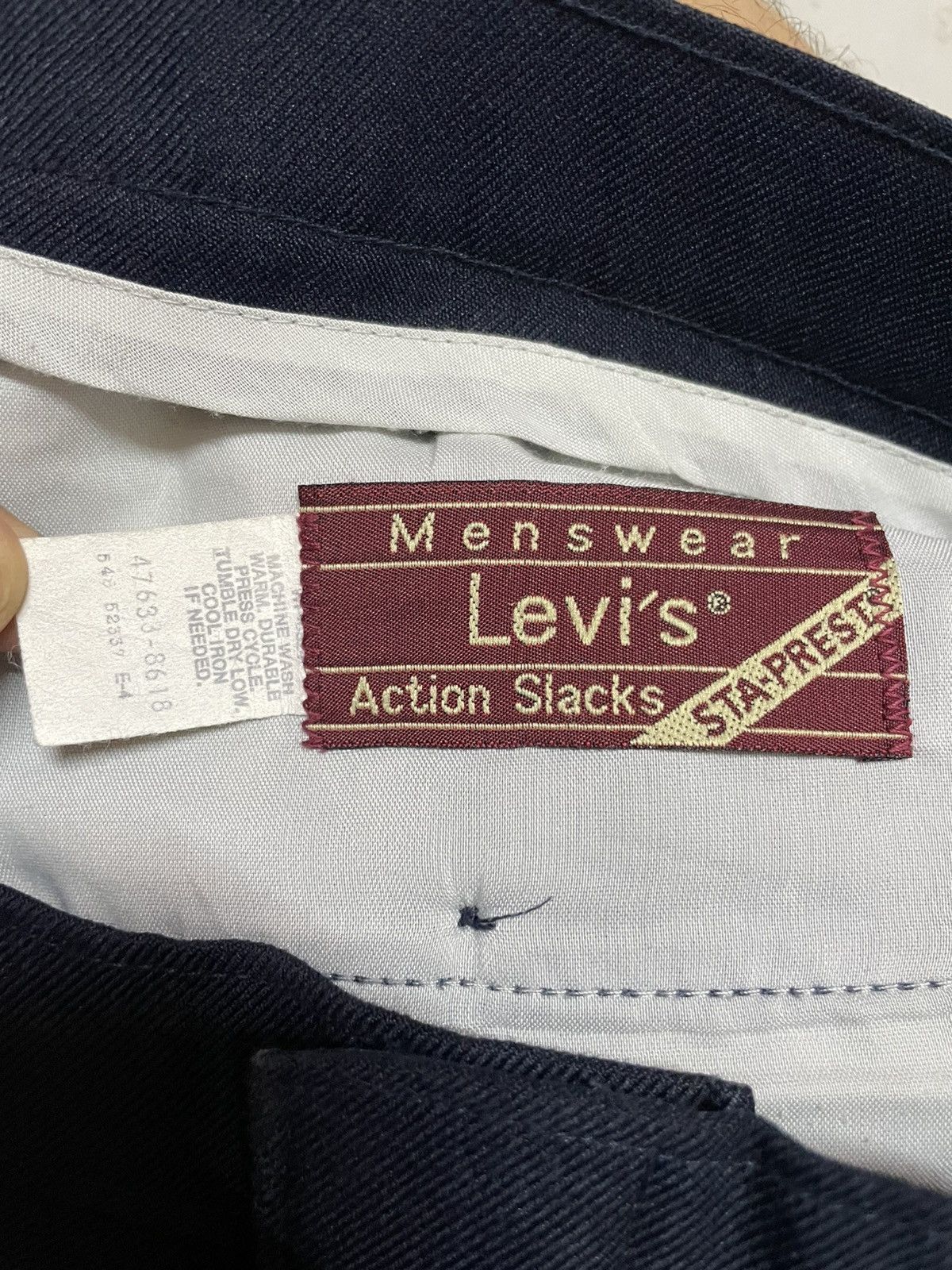 Levi's Vintage Levi’s Action Slack flare STA-PREST Navy Blue Retro Size US 36 / EU 52 - 8 Thumbnail