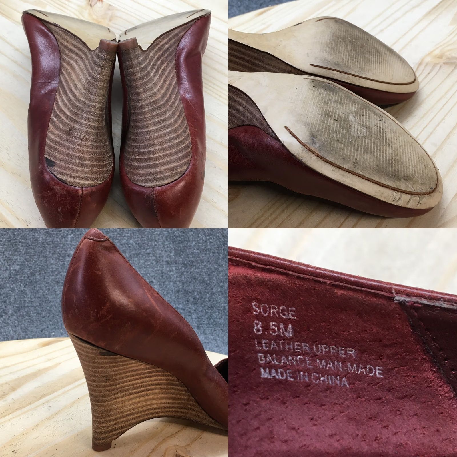 Steve Madden Steve Madden Heels Womens 8.5 M Sorge Pump Wedge Brown Leather Round Toe Casual Shoes Size US 9 / IT 39 - 9 Thumbnail