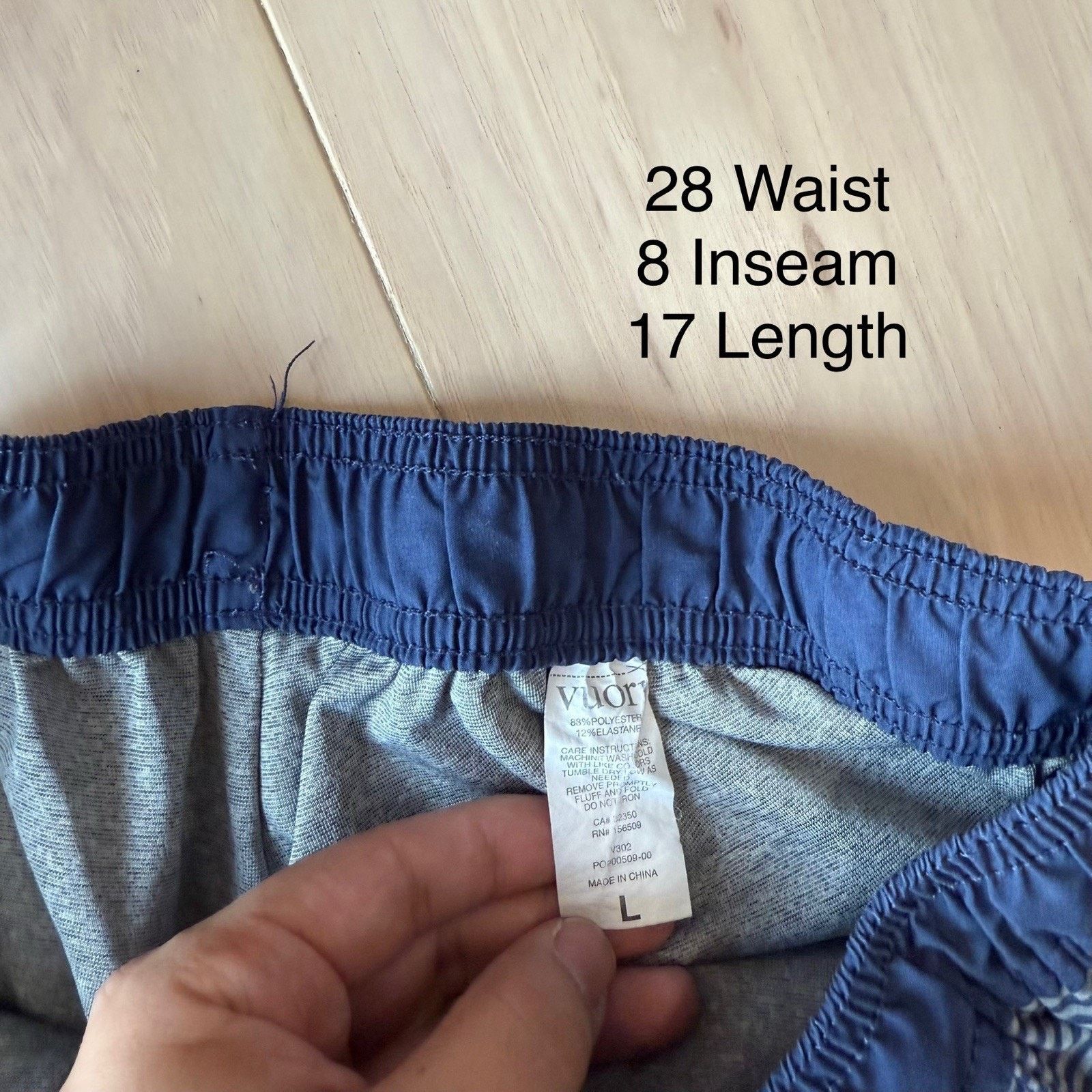 Vuori Vuori Kore Shorts Large Blue Lightweight Workout Athleisure Size US 28 / EU 44 - 5 Thumbnail