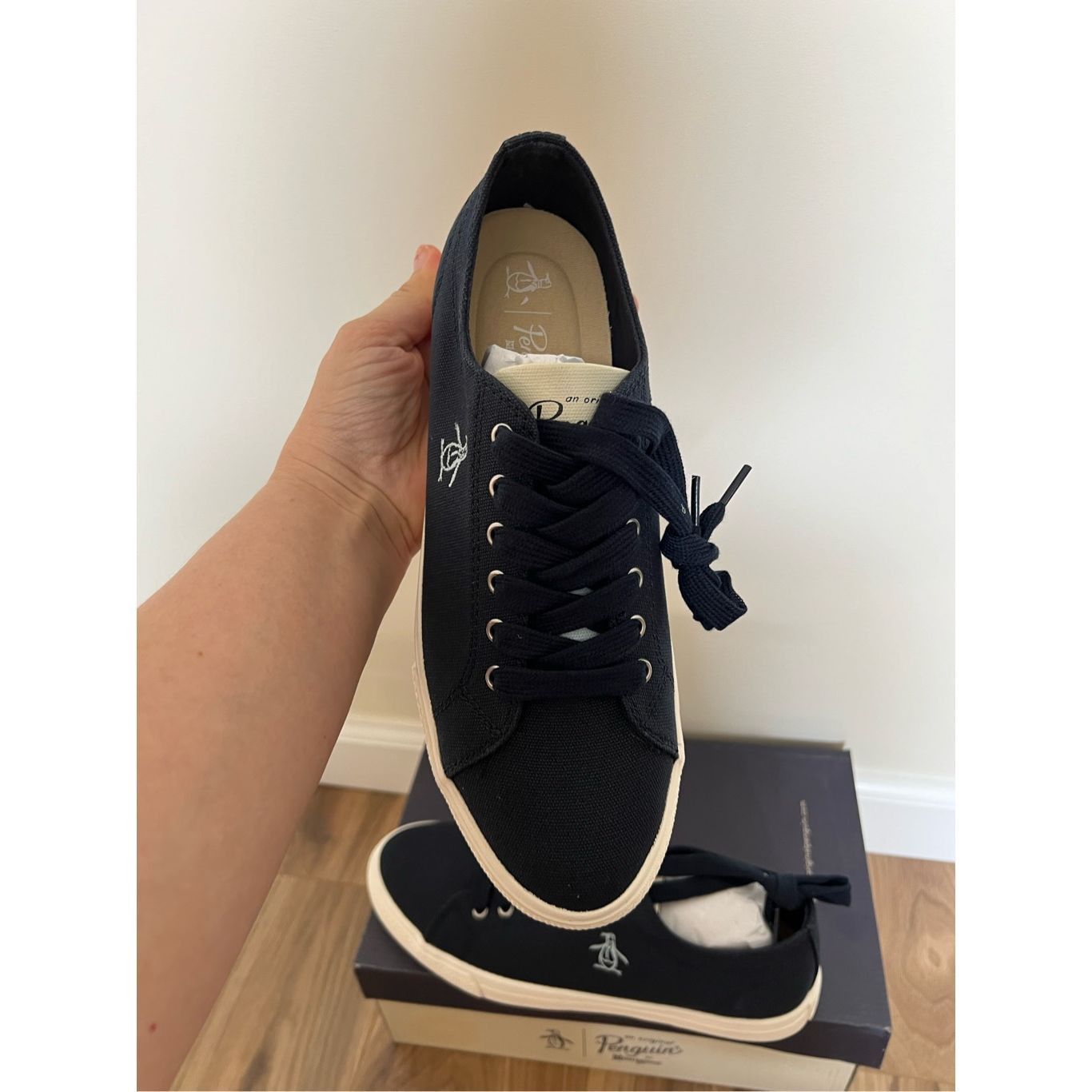 Original Penguin Original Penguin NWT Men's Petey Stripe Lace Up Sneaker Navy Size US 8 / EU 41 - 8 Thumbnail