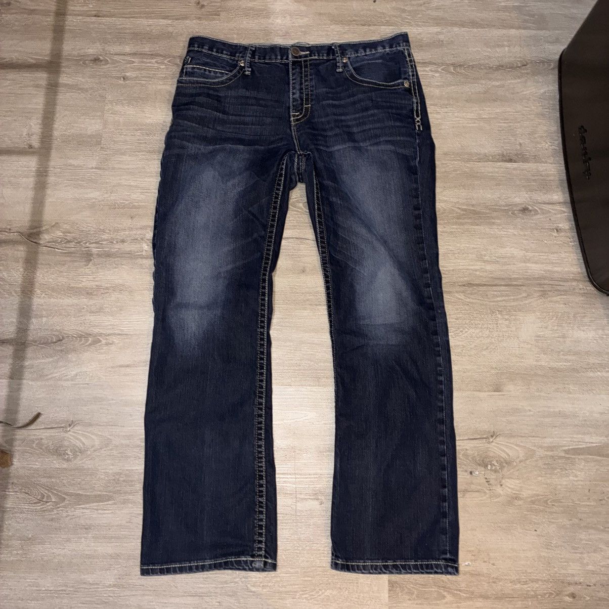 BKE BKE Derek Jeans Mens 34R Dark Wash Faded buckle bootcut Y2K Size US 34 / EU 50 - 1 Thumbnail
