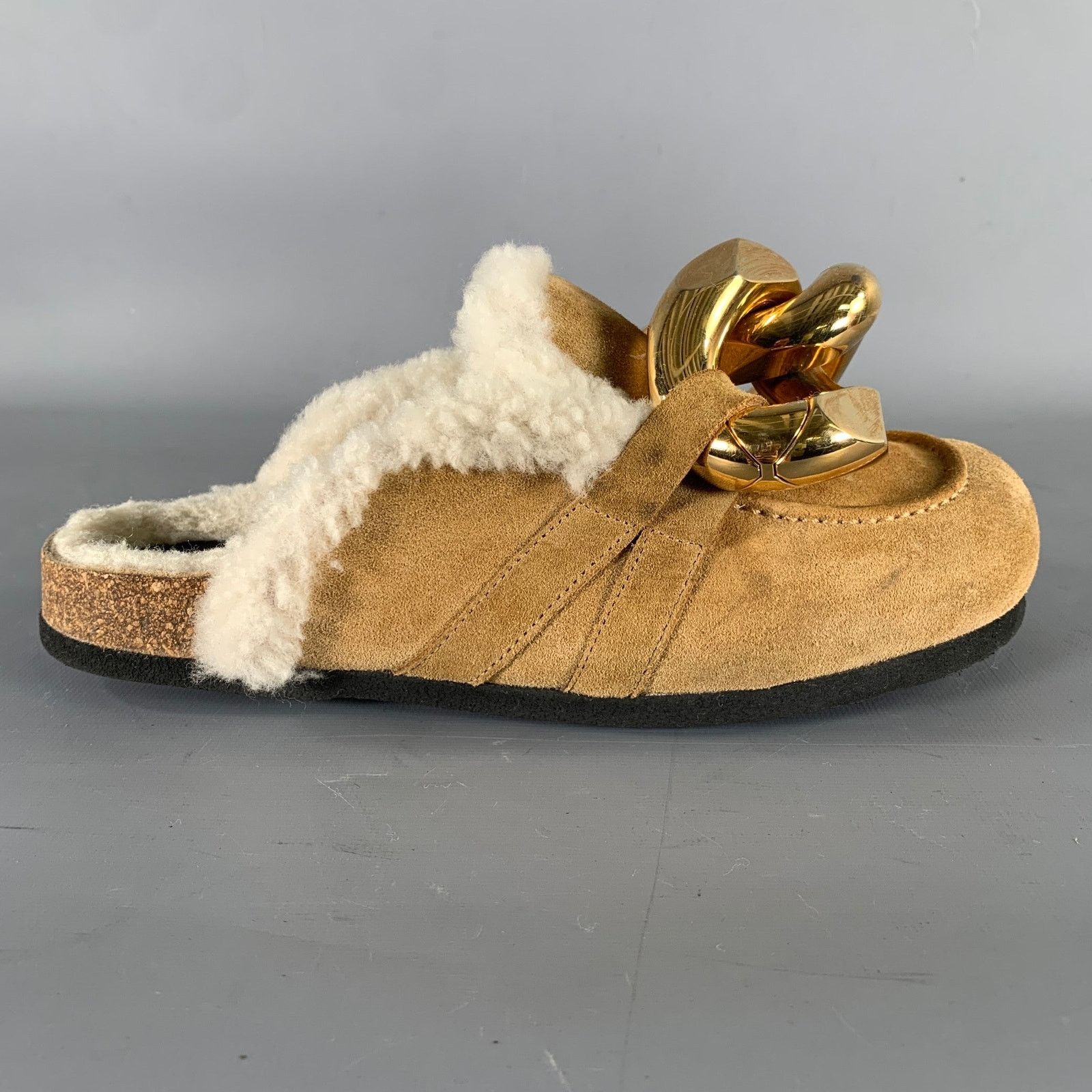 JW Anderson JW ANDERSON Size 6 Tan Gold Suede Mules Flats Size US 6 / IT 36 - 2 Thumbnail