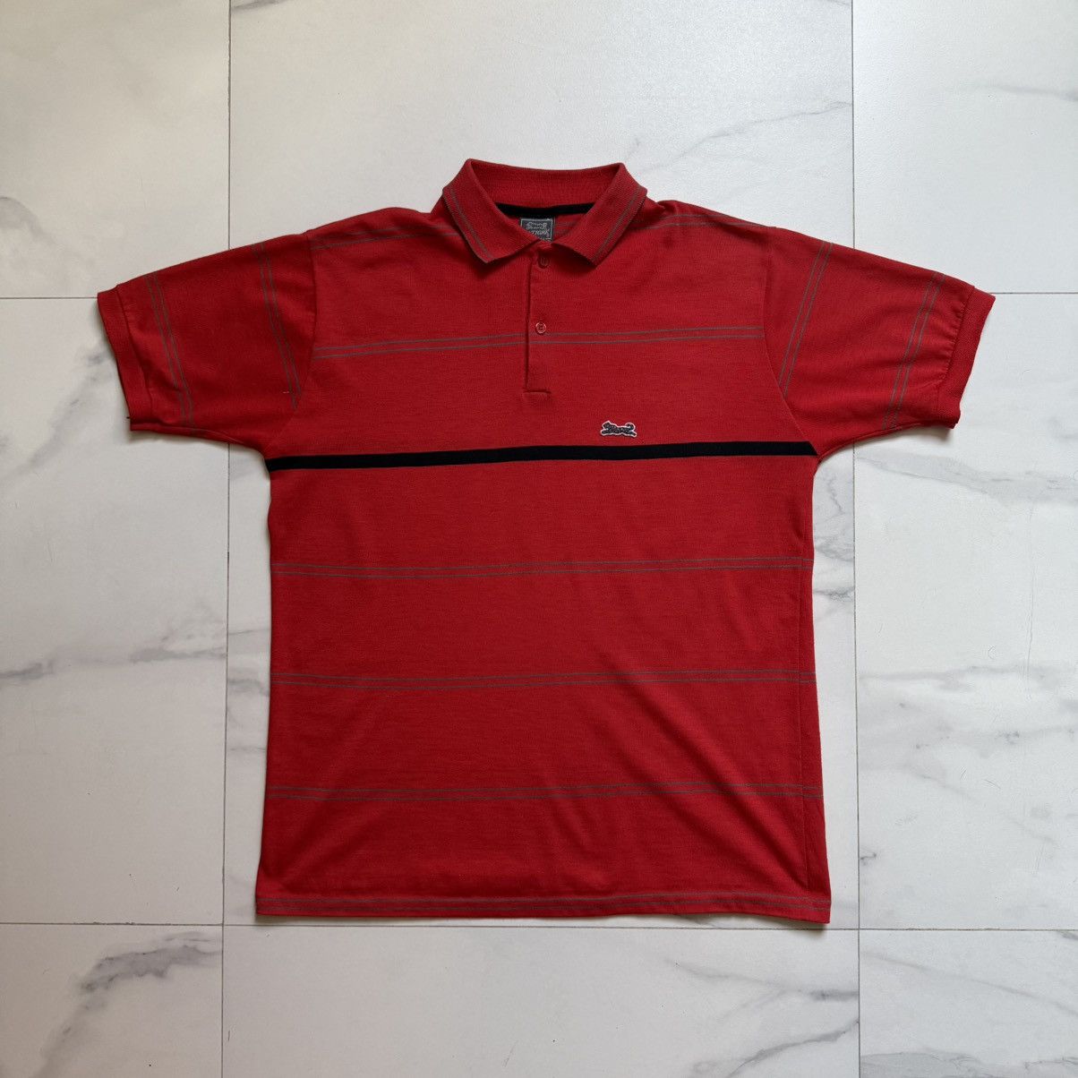 Le TIGRE Vintage Le Tigre Striped Polo Size US L / EU 52-54 / 3 - 2 Thumbnail