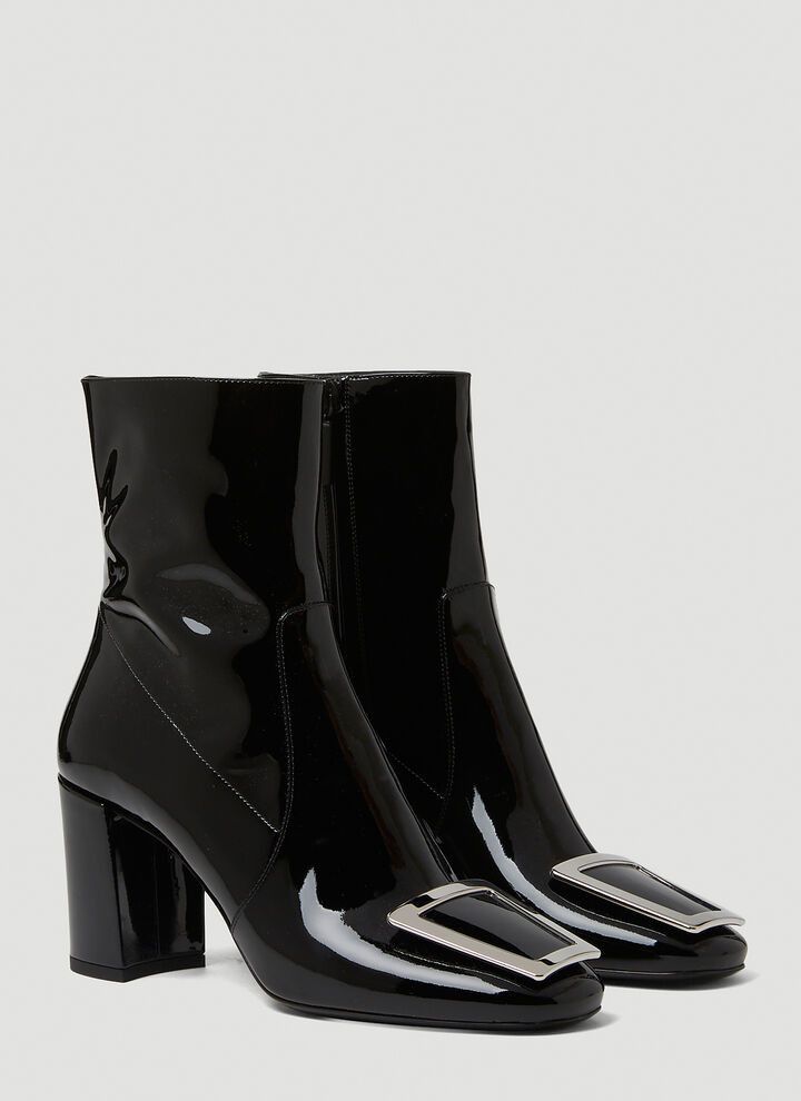 Saint Laurent Paris o1tp1o0125 Maxine Booties In Patent in Black Size US 6 / IT 36 - 2 Thumbnail