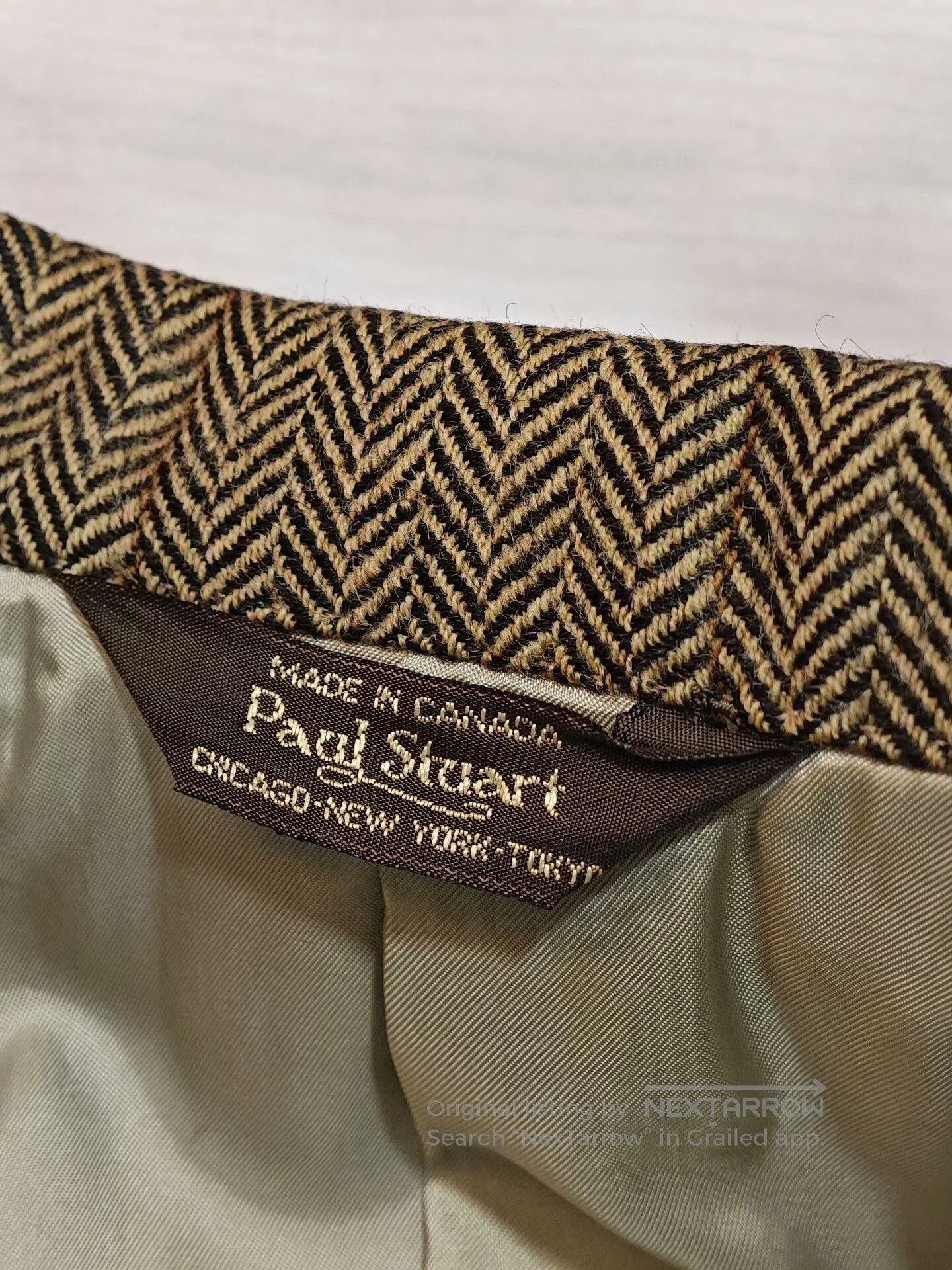 Paul Stuart Paul Stuart Brown Houndstooth Wool Blazer. Size US M / EU 48-50 / 2 - 8 Thumbnail