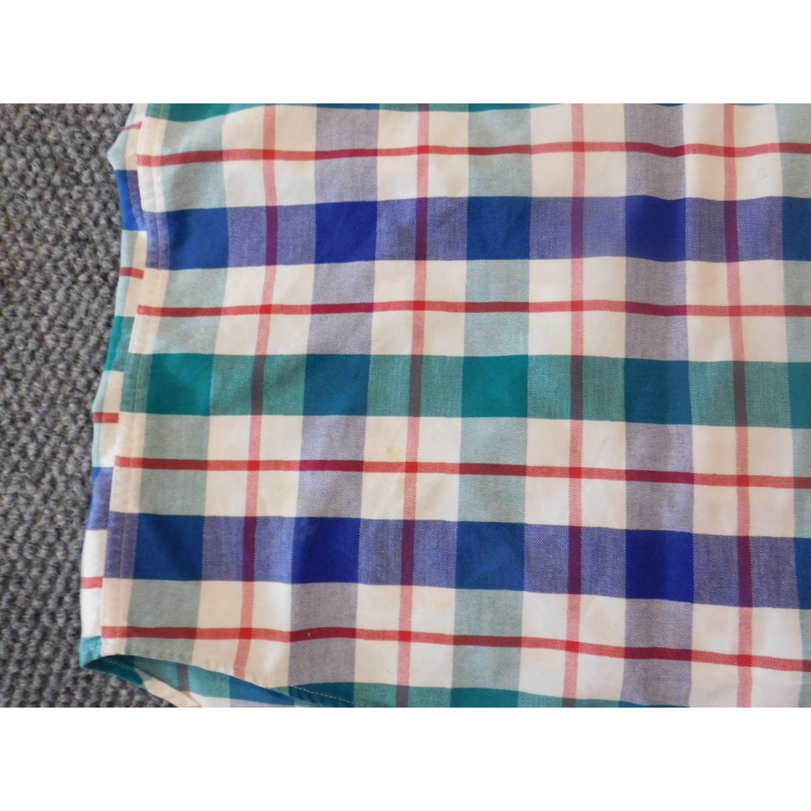 Izod IZOD Shirt XL Blue White Plaid Button-Down, Long Sleeve, Classic, Men's, Button Up, Collared, Regular Fit Size US XL / EU 56 / 4 - 5 Thumbnail