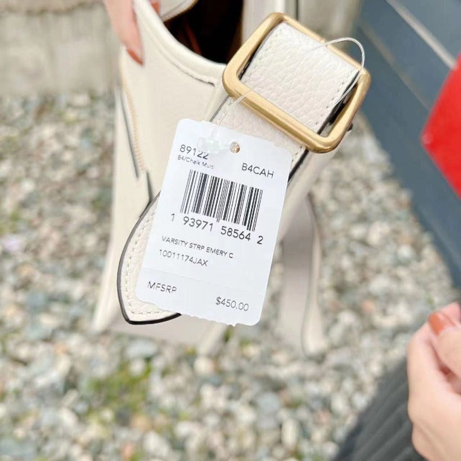 Coach Coach 89122 Varsity Stripe Emery Shoulder/Crossbody B4/Chalk Size ONE SIZE - 6 Thumbnail