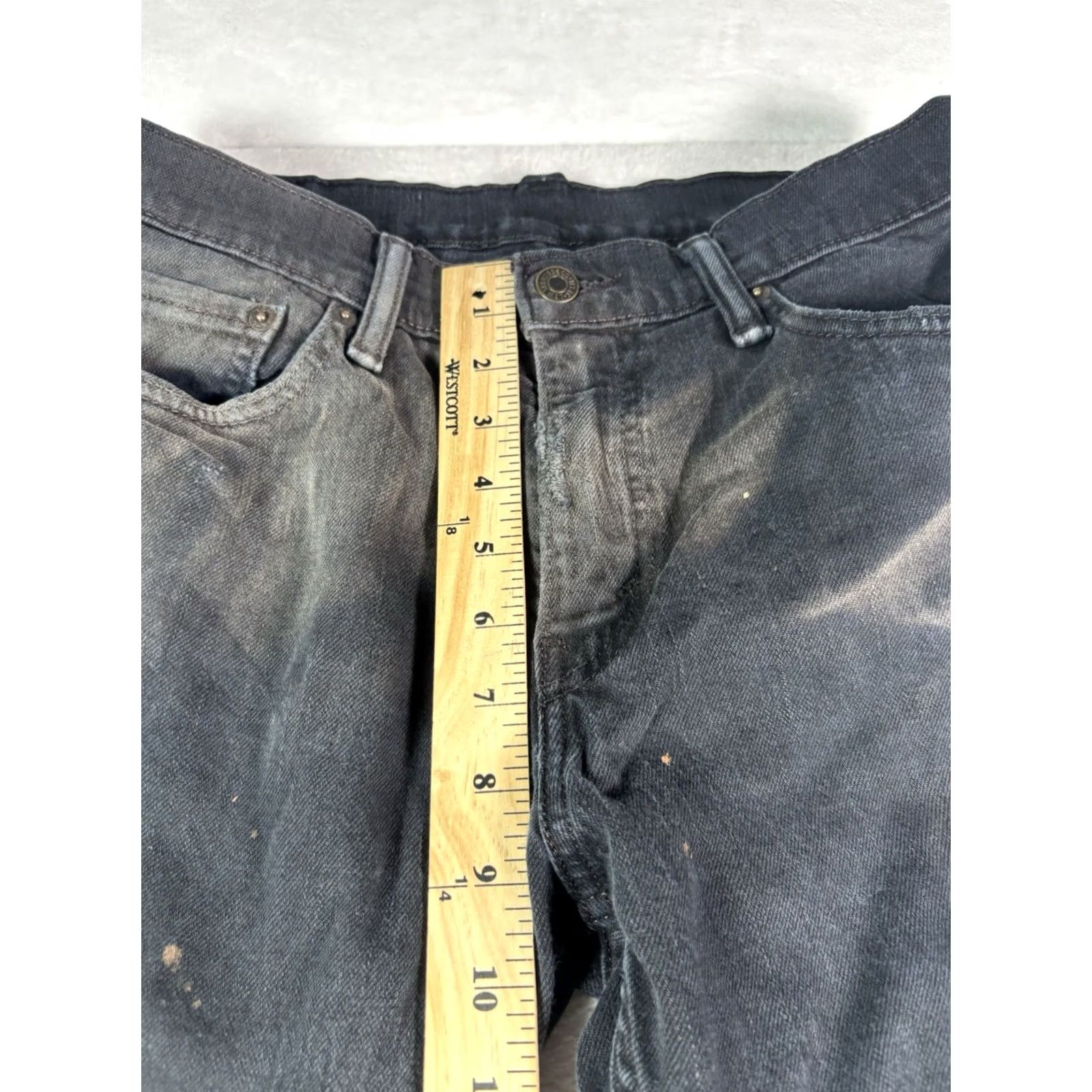 Levi's VINTAGE Levi's 511 Jeans Mens Regular 32x32 Black Wash Distressed Denim 32 in Inseam Mens Clothing Jeans Size US 32 / EU 48 - 3 Thumbnail