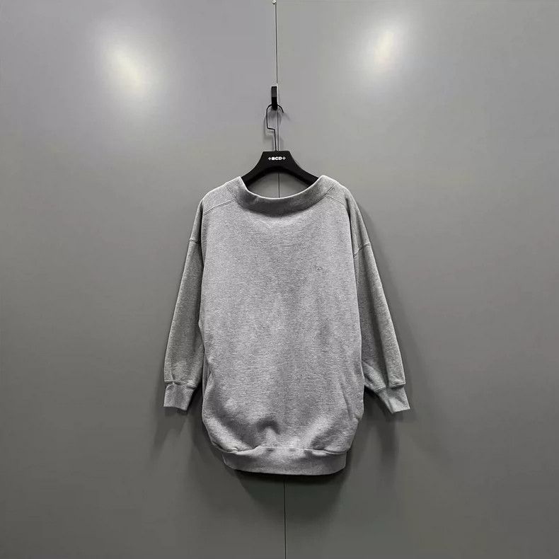 Balenciaga Balenciaga Grey Embroidered Double B Sweatshirt Size US S / EU 44-46 / 1 - 2 Thumbnail