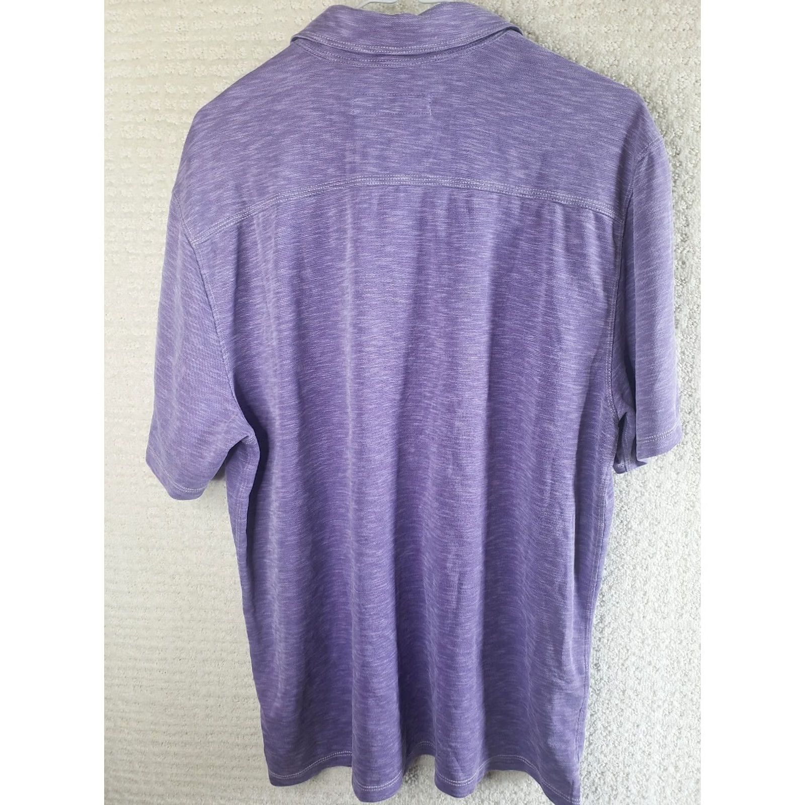 Tommy Bahama VINTAGE Tommy Bahama Mens L Purple Polo Golf Short Sleeve Shirt 70% Tencel 30% Polyester Size US L / EU 52-54 / 3 - 6 Thumbnail