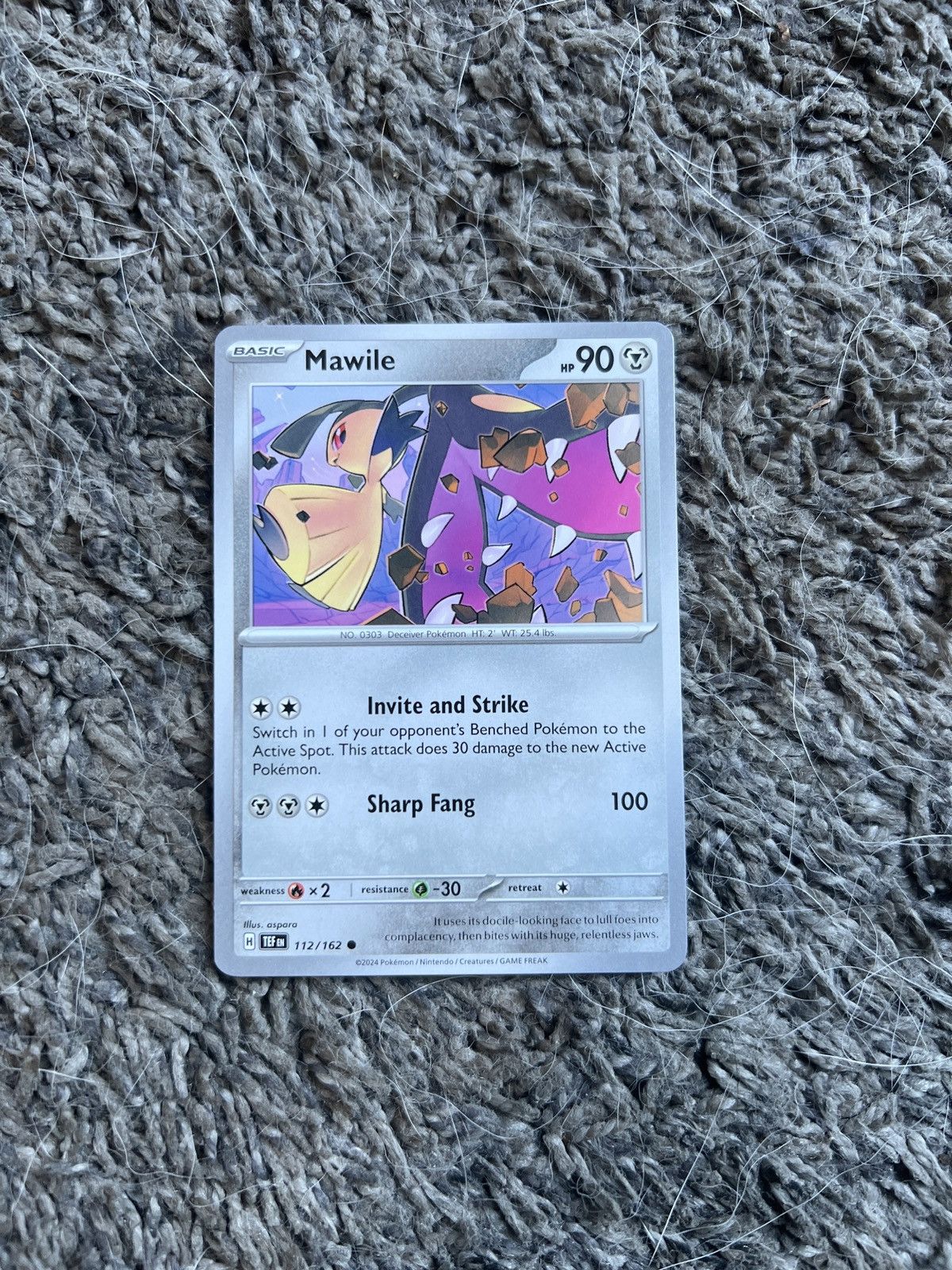 Pokemon 2024 Pokémon Mawile Basic Card Size ONE SIZE - 1 Thumbnail