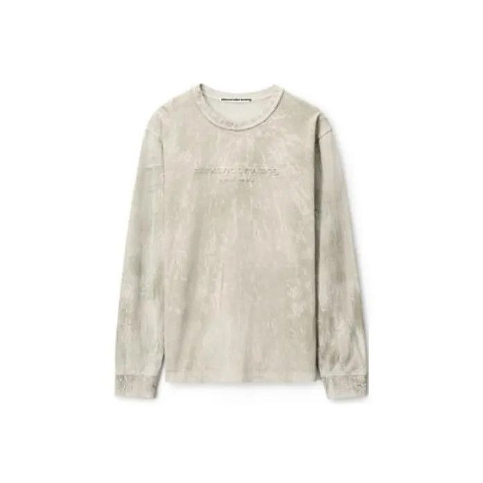 Alexander Wang Alexander Wang Gray Logo Long Sleeve T-Shirt 0079 Size M / US 6-8 / IT 42-44 - 1 Thumbnail