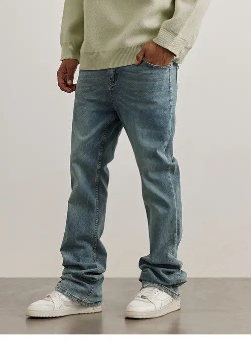 VIBE punk distressed faded flared jeans Size US 32 / EU 48 - 8 Thumbnail