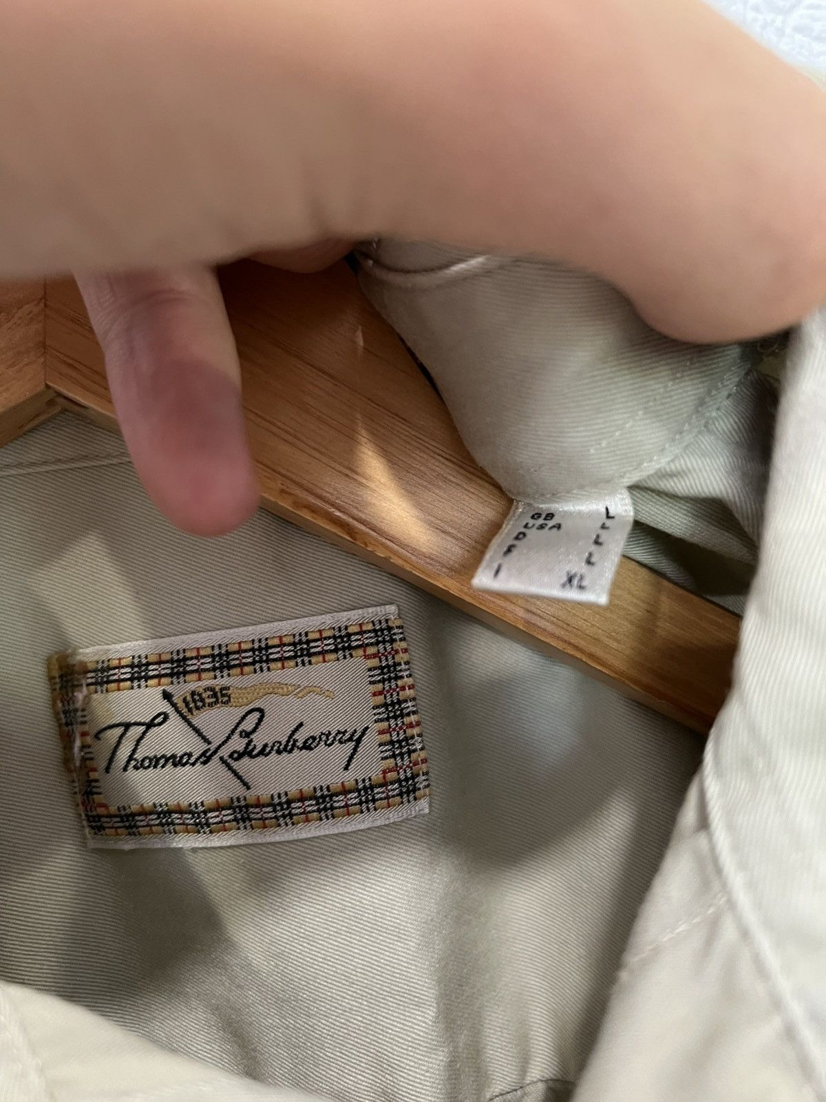 Burberry Thomas Burberry Beige Button Shirt Classic Vintage Size US XL / EU 56 / 4 - 8 Thumbnail