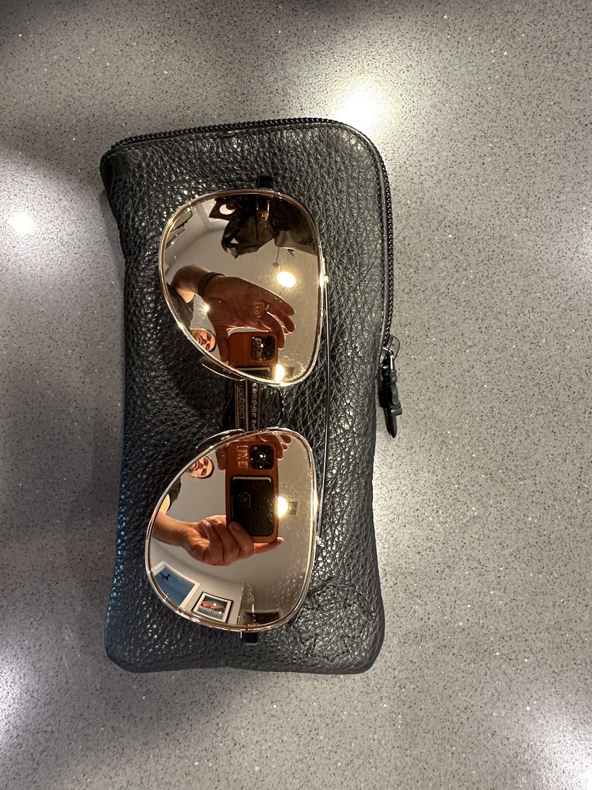 image of Chrome Hearts Jackaddict Sunglasses 24K Gold/wood, Men's
