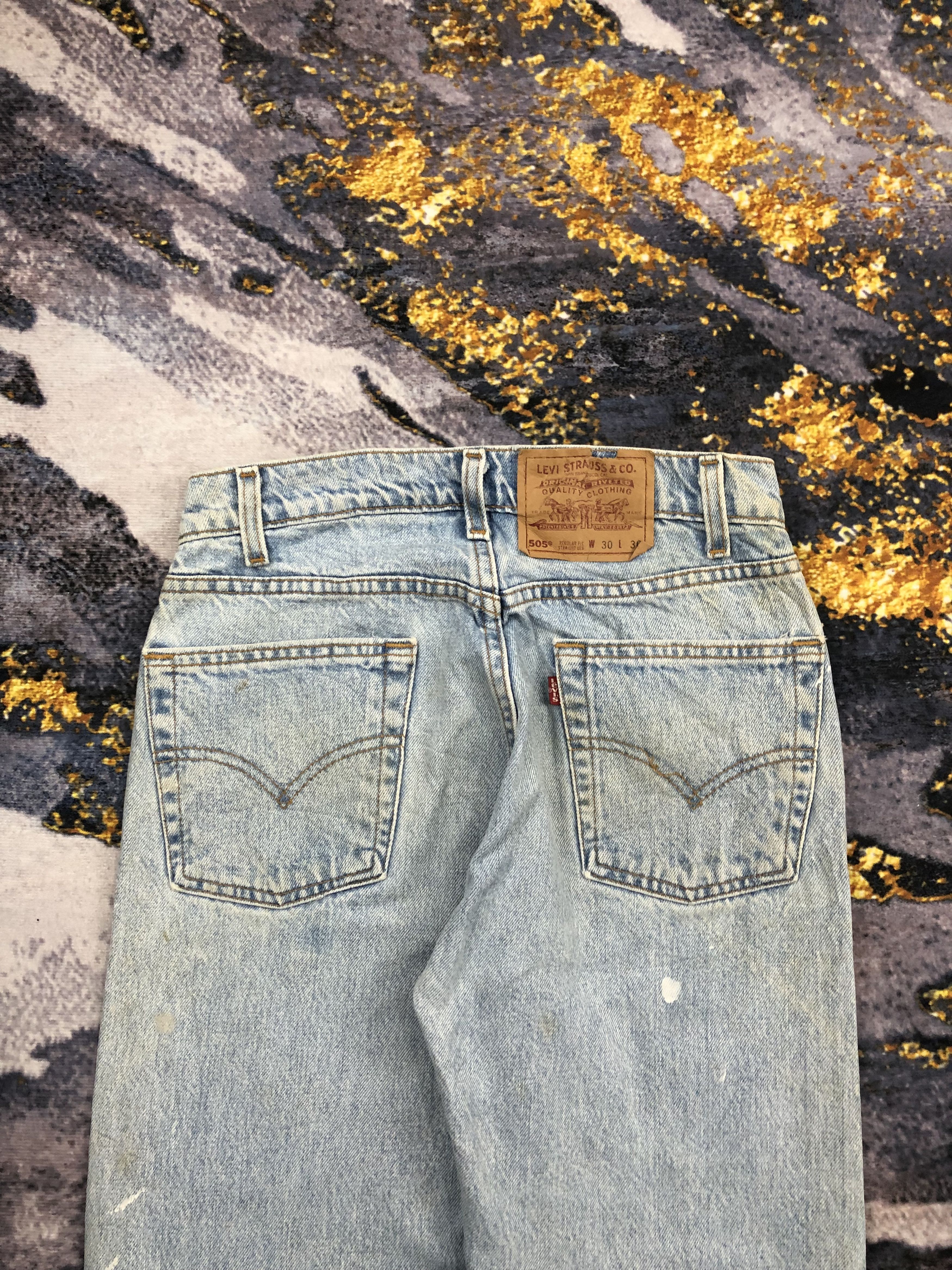 Levi's Vintage 90s Levis 505 Regular Straight Jeans DPP0093 Size US 30 / EU 46 - 4 Thumbnail