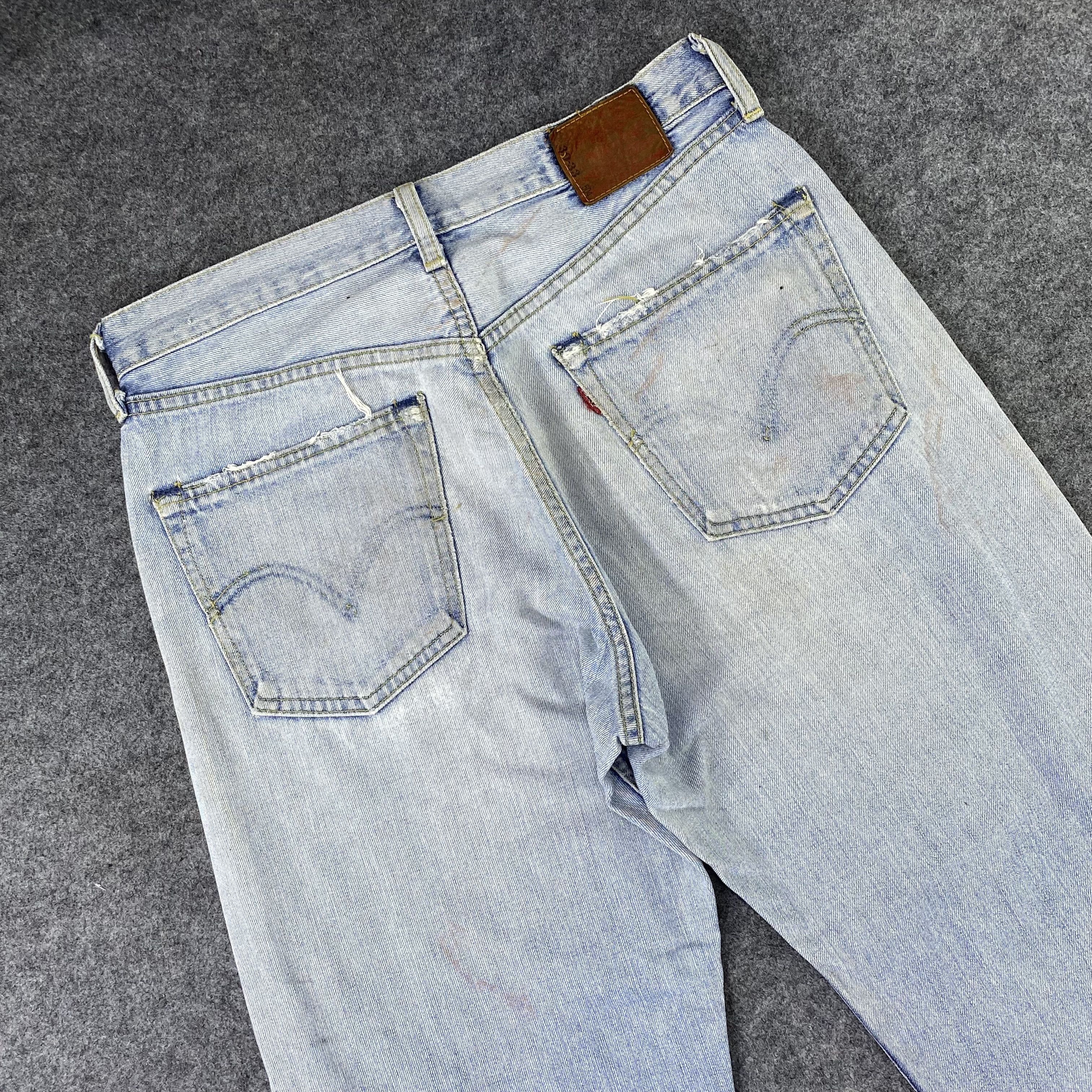 Jean × Levi's Vintage Levi's 504 Distress Blue Wash Jeans - J1150 Size US 32 / EU 48 - 5 Thumbnail
