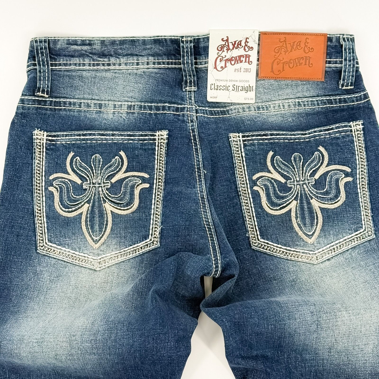 Other NWT Axe & Crown Men's Durango Snorlax Blue Denim Jeans Class Size US 32 / EU 48 - 5 Thumbnail