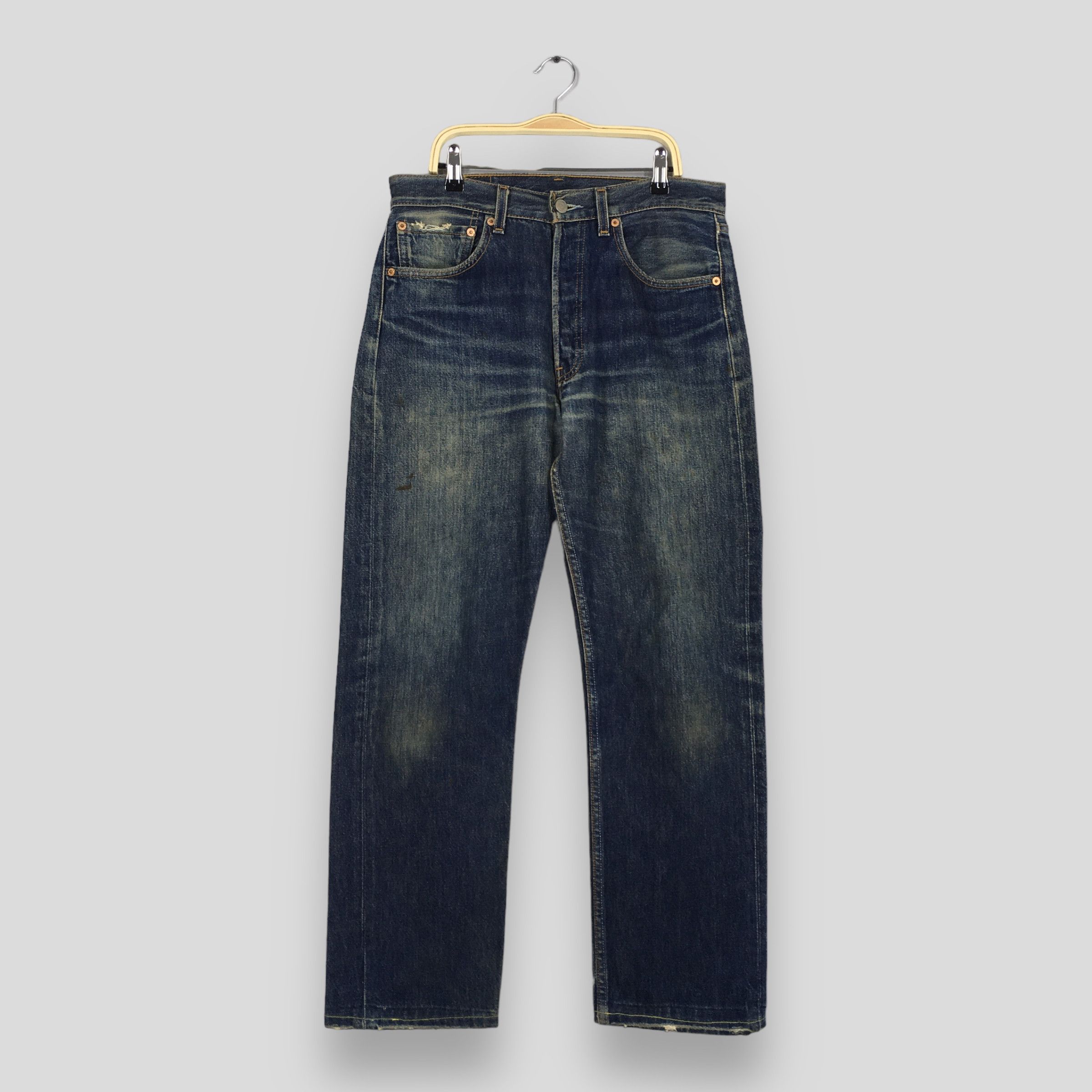 Levi's Size 31x29 Vintage 90s Levi's 501 Faded Blue Jeans S1072 Size US 31 - 1 Thumbnail