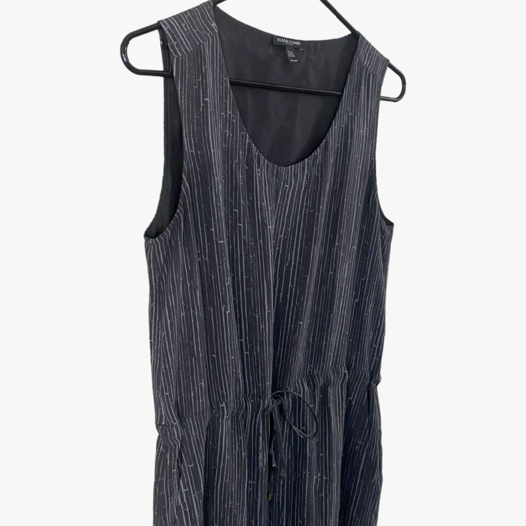 Eileen Fisher VINTAGE Eileen Fisher Sleeveless Silk Dress Women Petite Small Gray Short Tank Dress Casual Party Size S / US 4 / IT 40 - 4 Thumbnail