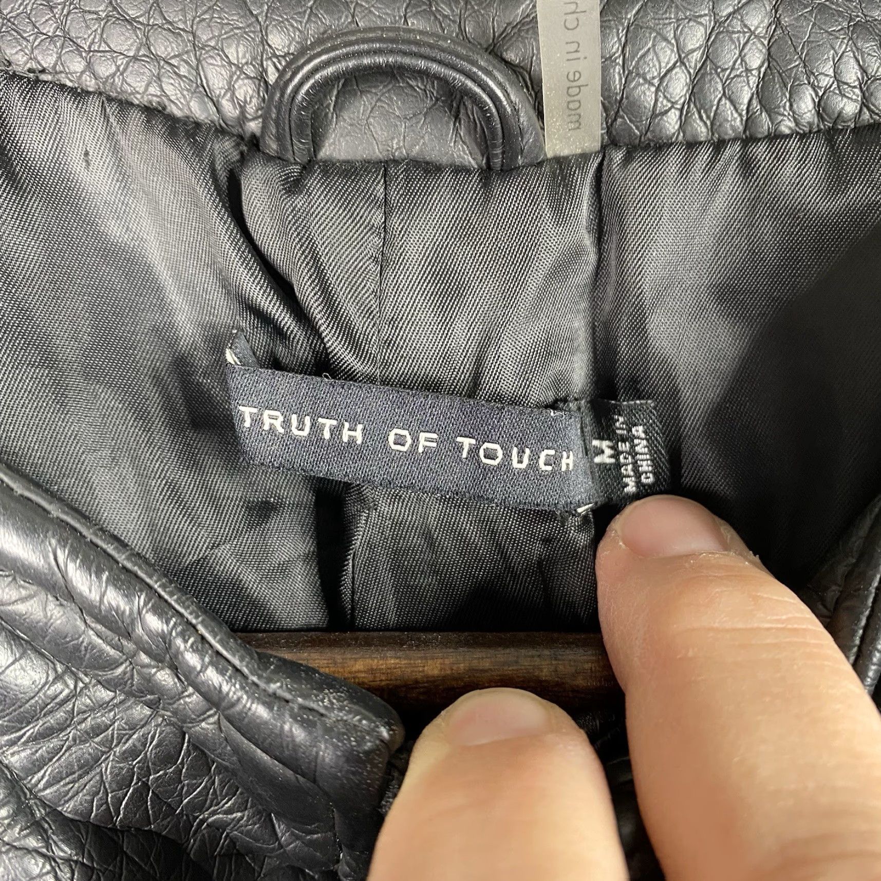 Vintage **Womens Truth Of Touch Black Full Zip Faux Leather Moto Jacket M** User: **Truth Of Touch Women's Black Full Zip Faux Leather Moto Jacket Size M** Size M / US 6-8 / IT 42-44 - 3 Thumbnail