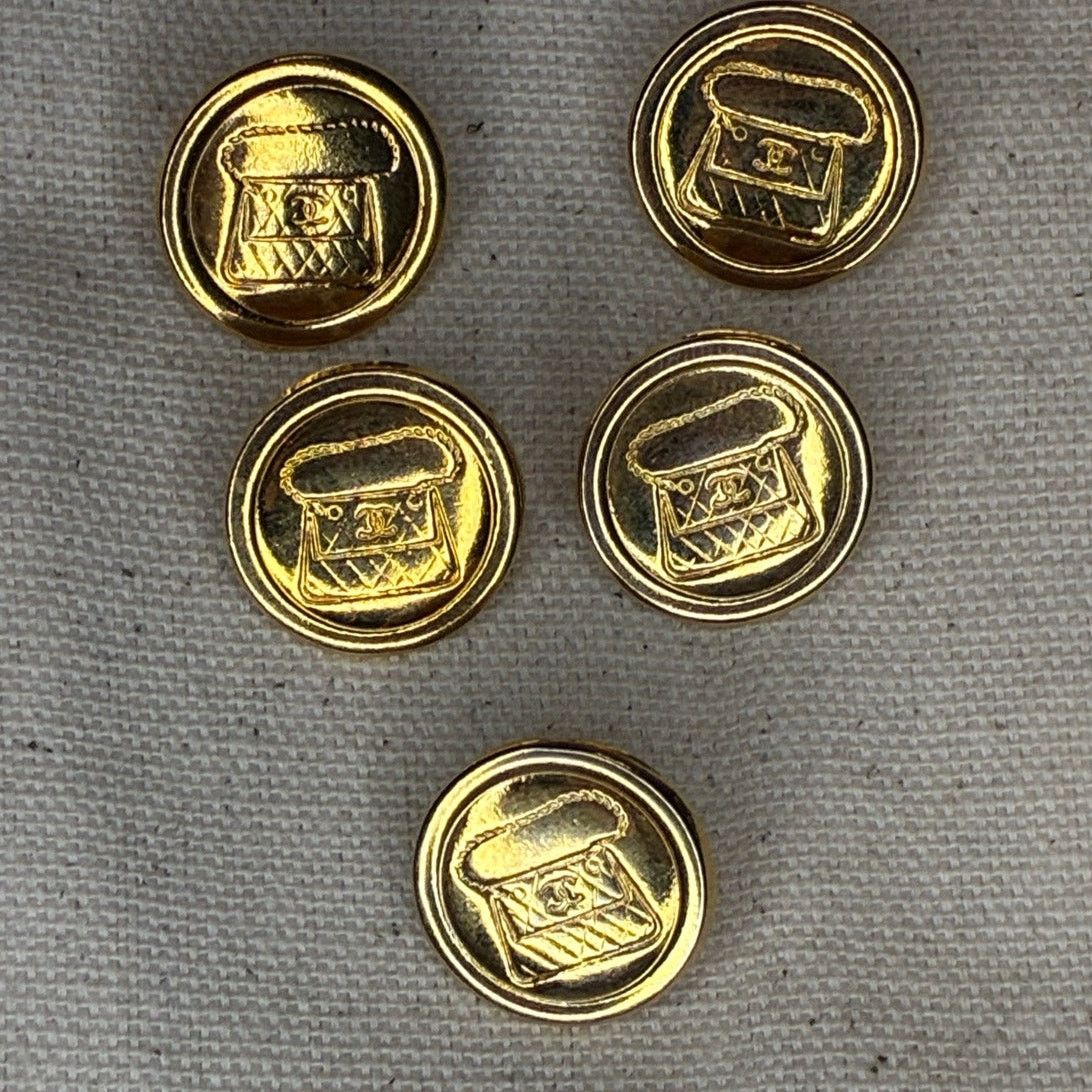Chanel CHANEL Gold Plated Buttons - Set of 5 - Matelassé Flap Bag Size ONE SIZE - 9 Thumbnail