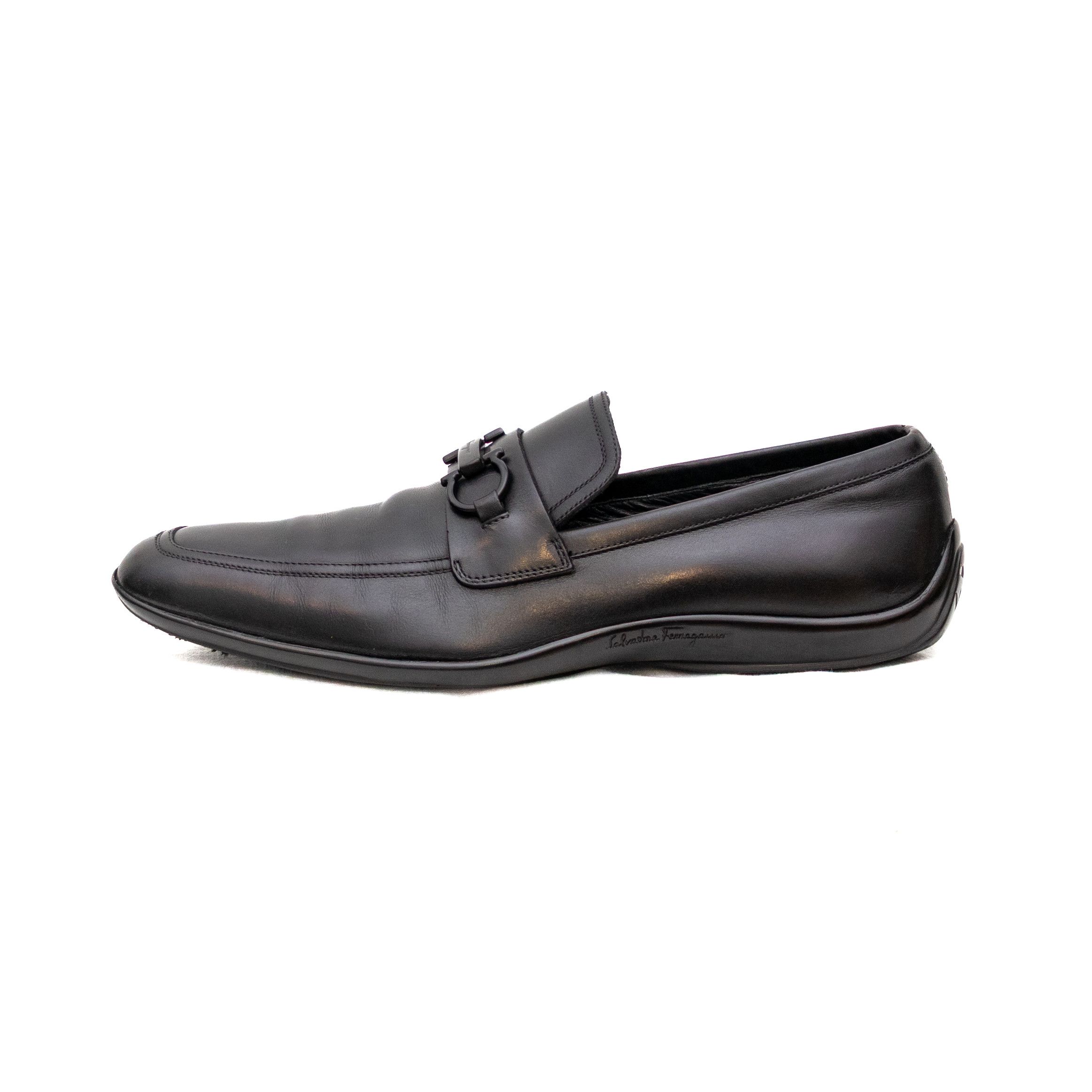 Salvatore Ferragamo Salvatore Ferragamo Men’s Black Leather Gancio Bit Loafers Size US 11 / EU 44 - 2 Thumbnail