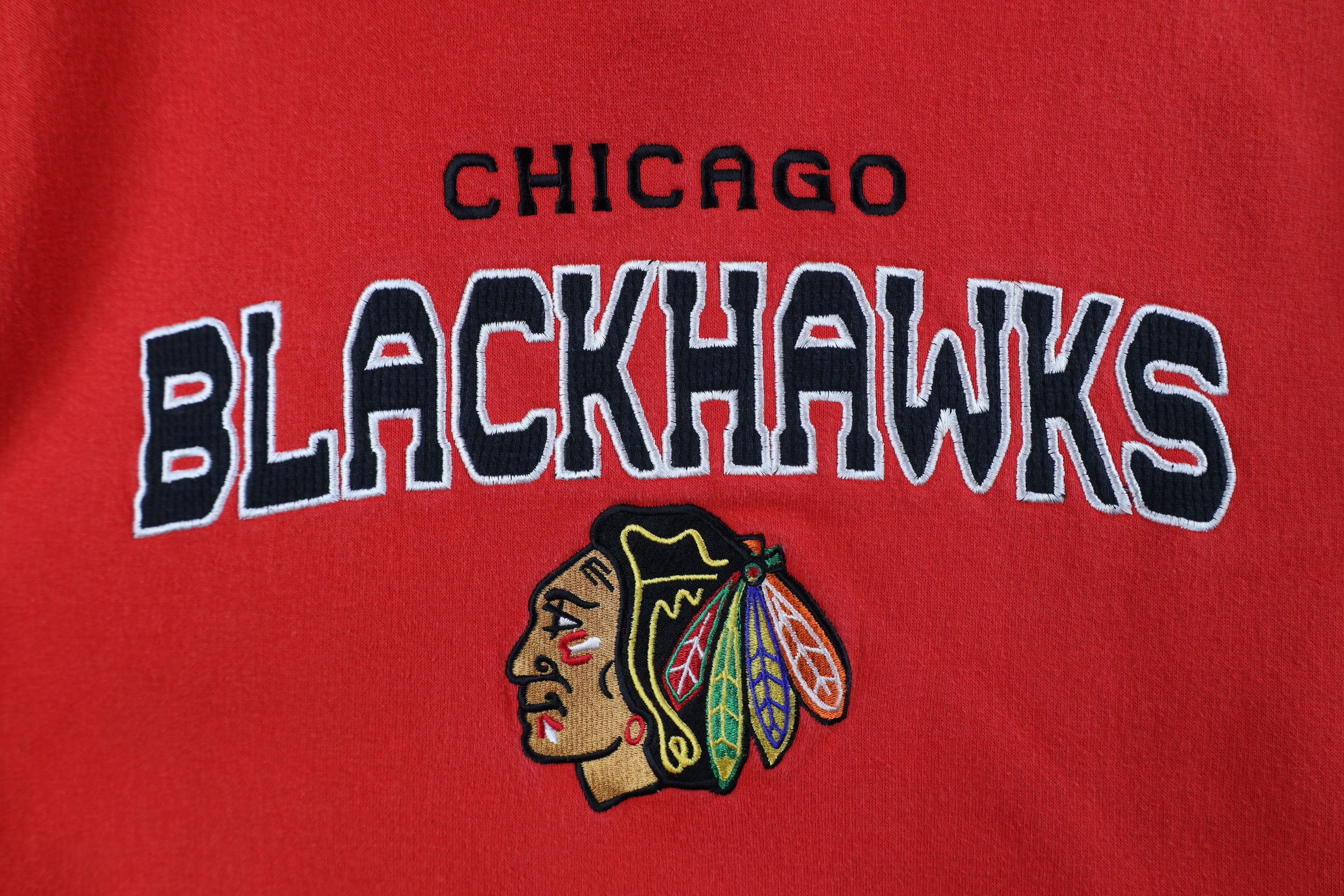 Reebok Vintage Reebok Chicago Blackhawks Hockey Hoodie Sweatshirt Size US M / EU 48-50 / 2 - 6 Thumbnail