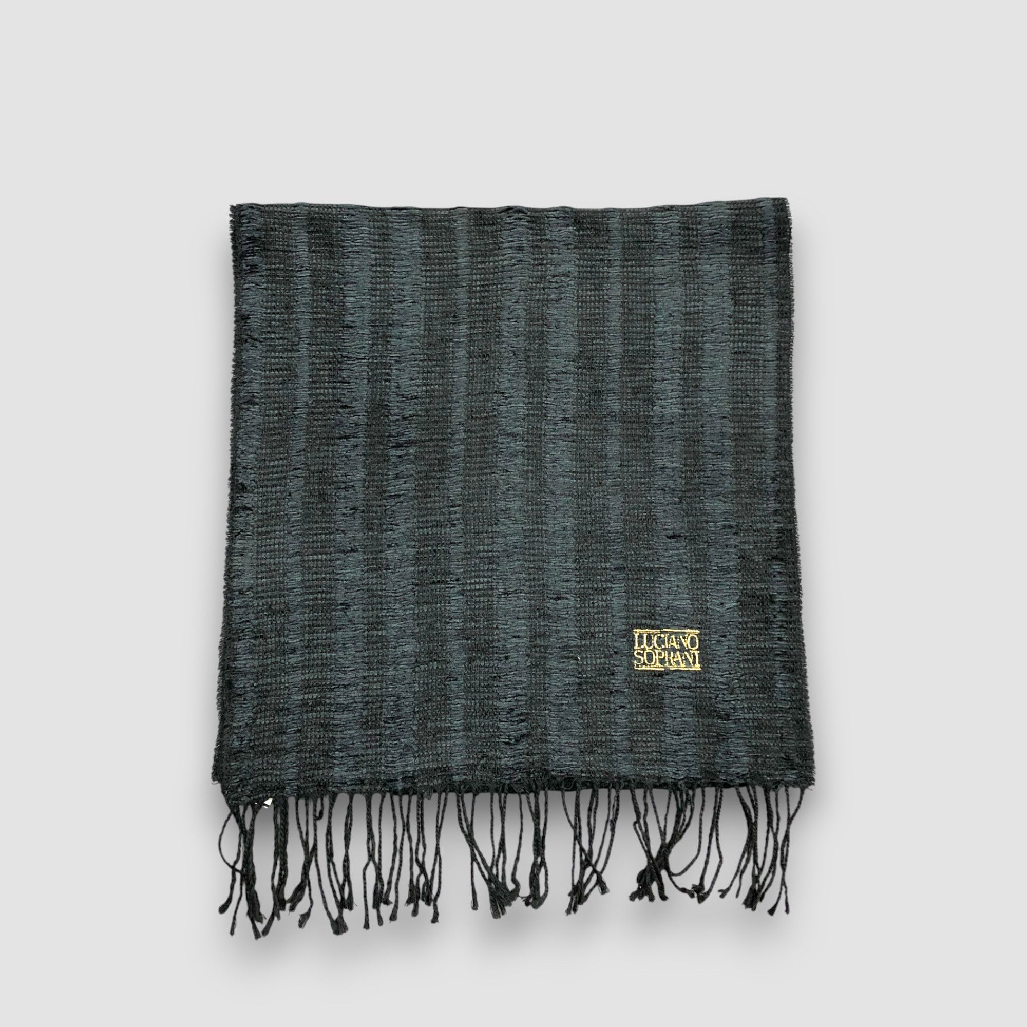 Japanese Brand Vintage Luciano Soprani Scarf Muffler Wool Fringe Scarves Size ONE SIZE - 2 Thumbnail