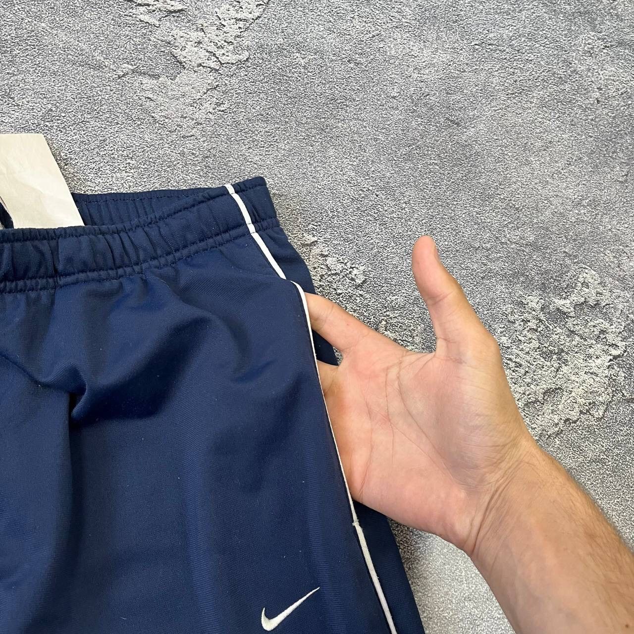 Nike Vintage 90s Nike Blue Casual Button Drill Baggy Pants Size M Size US 33 - 2 Thumbnail
