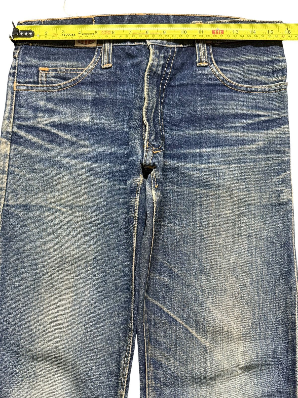 KMRii Vintage Japanese Brand Mud Wash Faded Whiskers Style Jeans Size US 31 - 11 Thumbnail