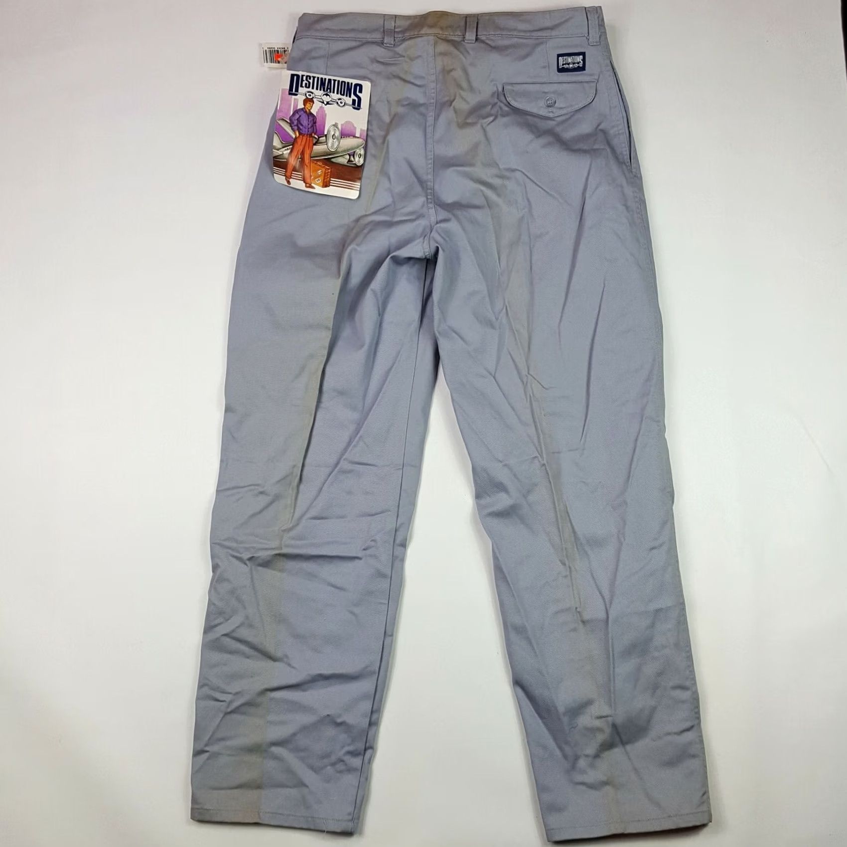 Vintage VINTAGE Destinations Gray Tapered Pants Mens 34x31 Dress Pants Casual 80s Size US 34 / EU 50 - 6 Thumbnail